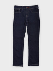 Girls Blue Slim Fit Cotton Blend Denim Bottom