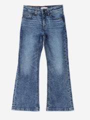 Girls Blue Skinny Fit Cotton Blend Denim Jeans