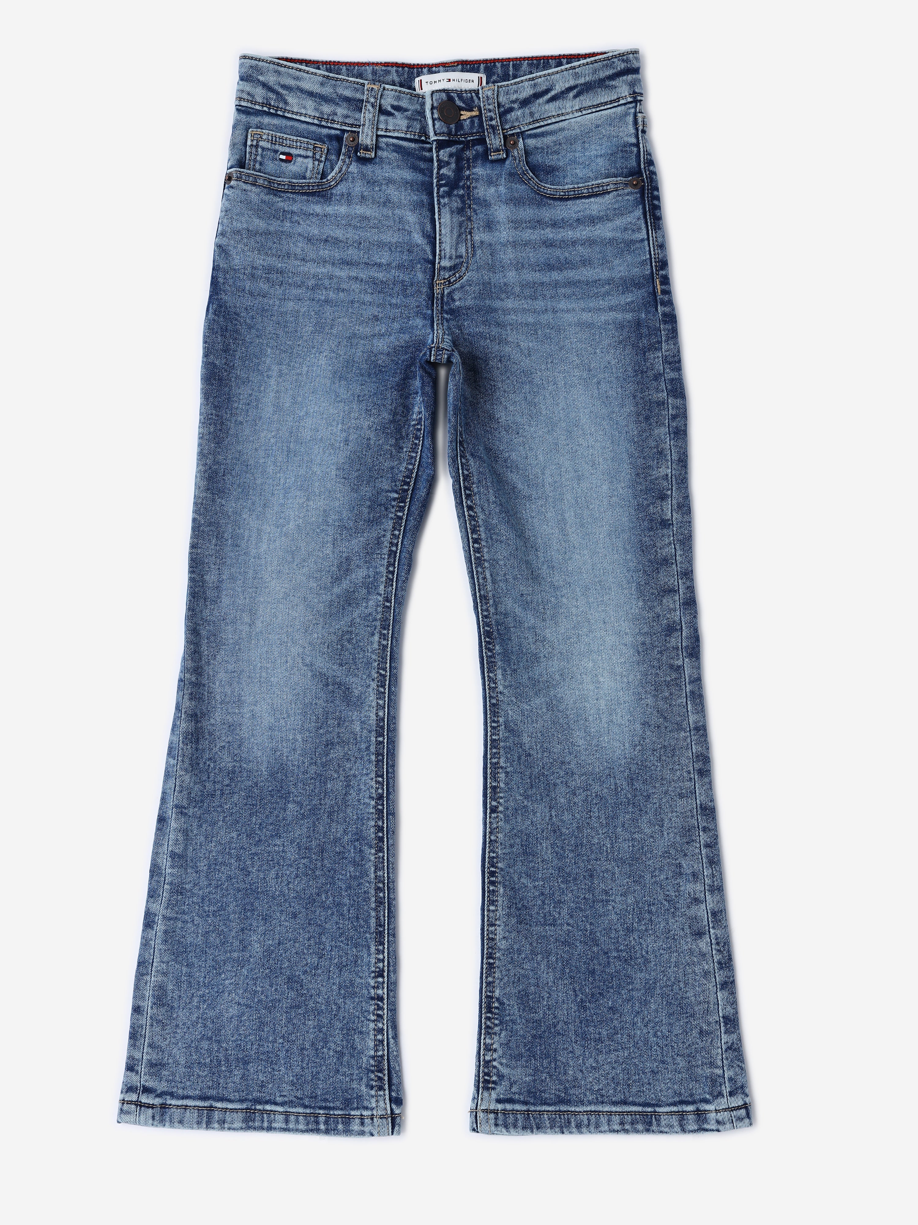 Girls Blue Skinny Fit Cotton Blend Denim Jeans