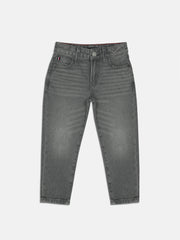 Boys Grey Light Wash Straight Fit Jeans