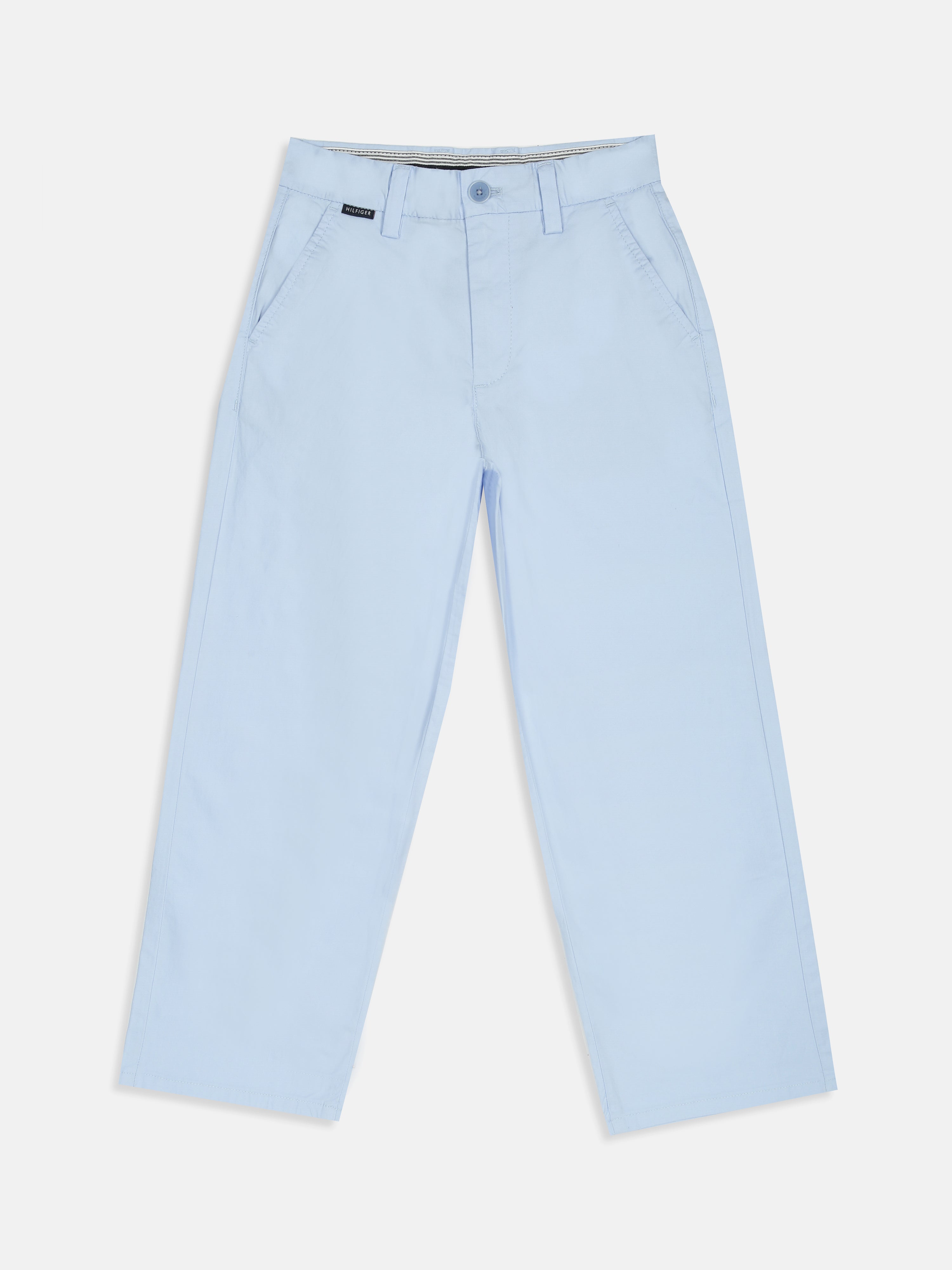 Boys Blue Loose Fit Mid Rise Trousers