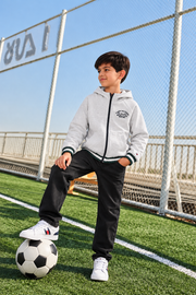 Boys Printed Regular Fit Polyester Jacket Dark Night Navy