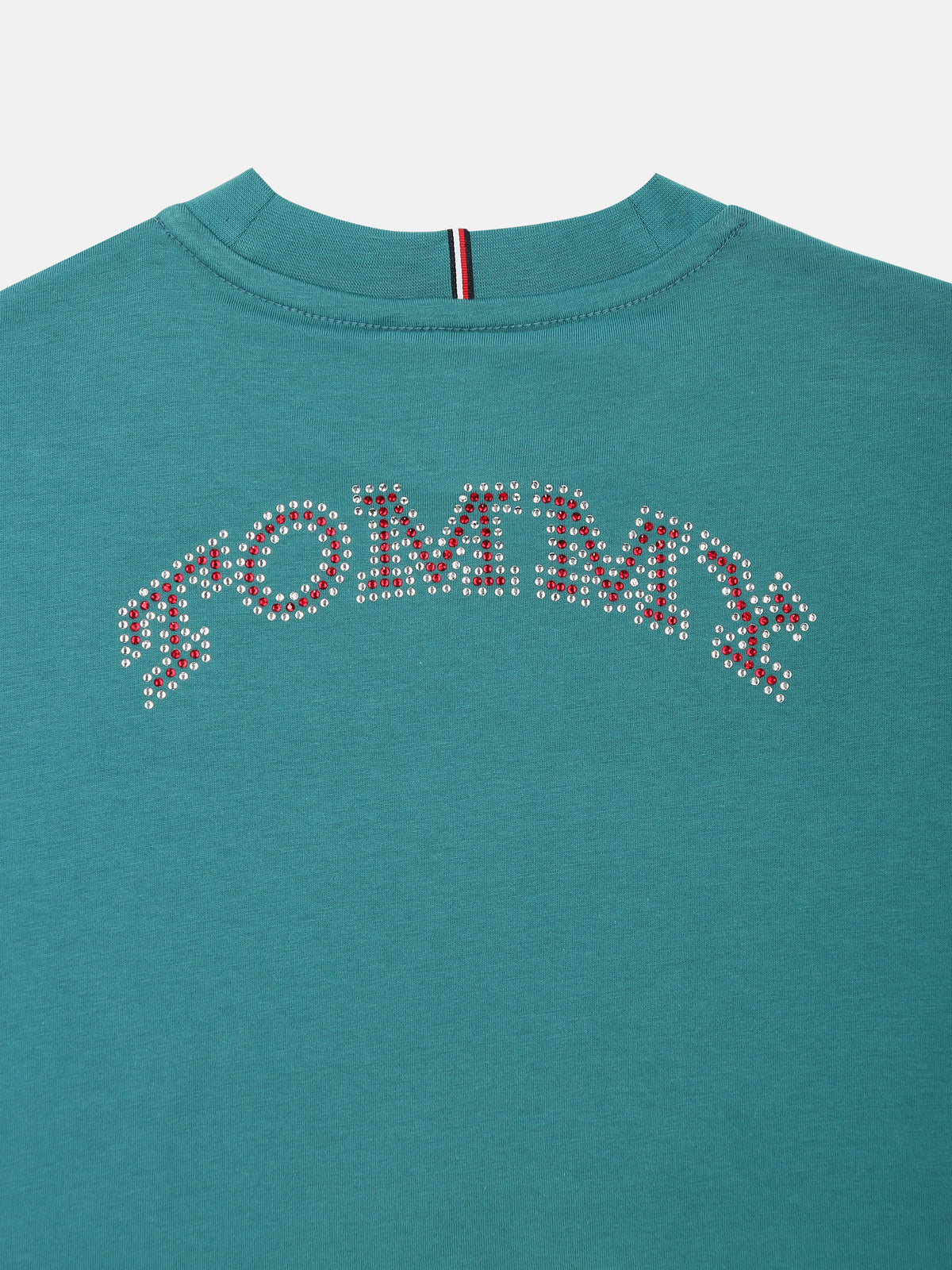 Logo Print Cotton T-Shirt for Girls Teal