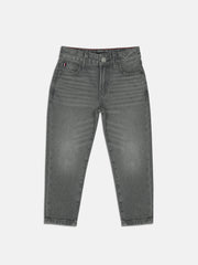 Boys Blue Solid Straight Fit Casual Denim Bottom