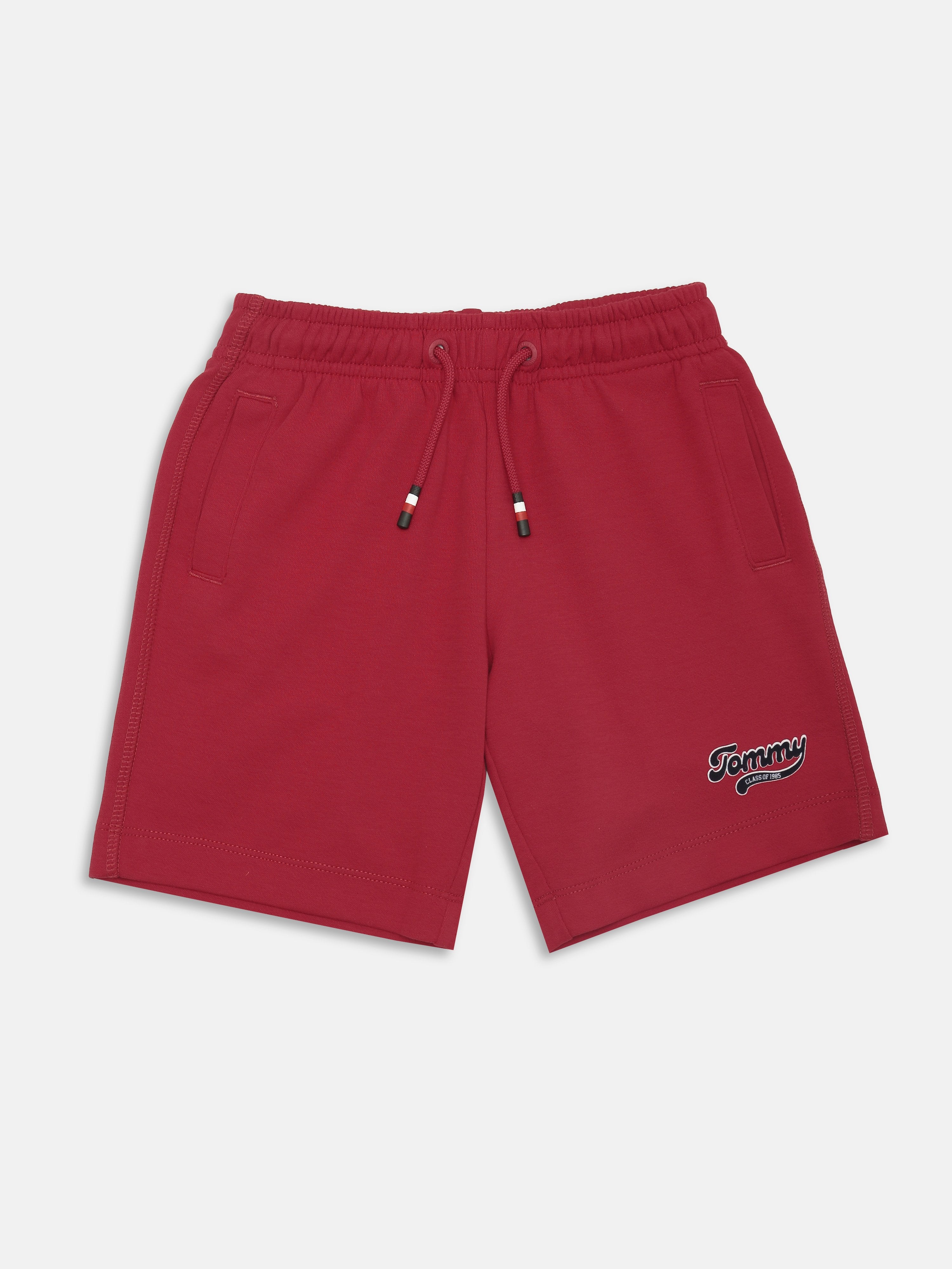 Girls Red Logo Cotton Blend Casual Knit Bottom