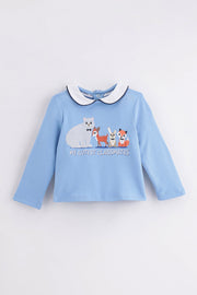 Baby Boys Blue Cotton Clothing Set