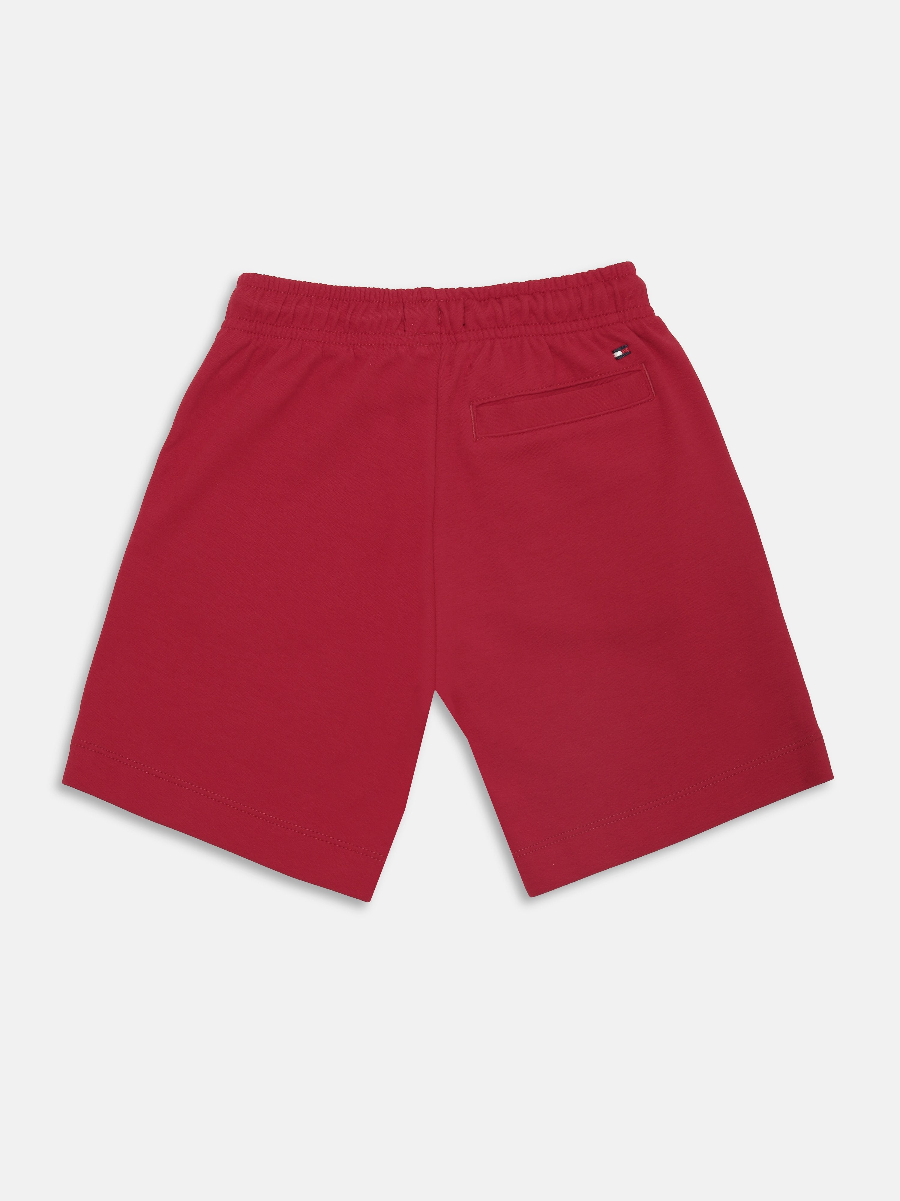 Girls Red Logo Cotton Blend Casual Knit Bottom
