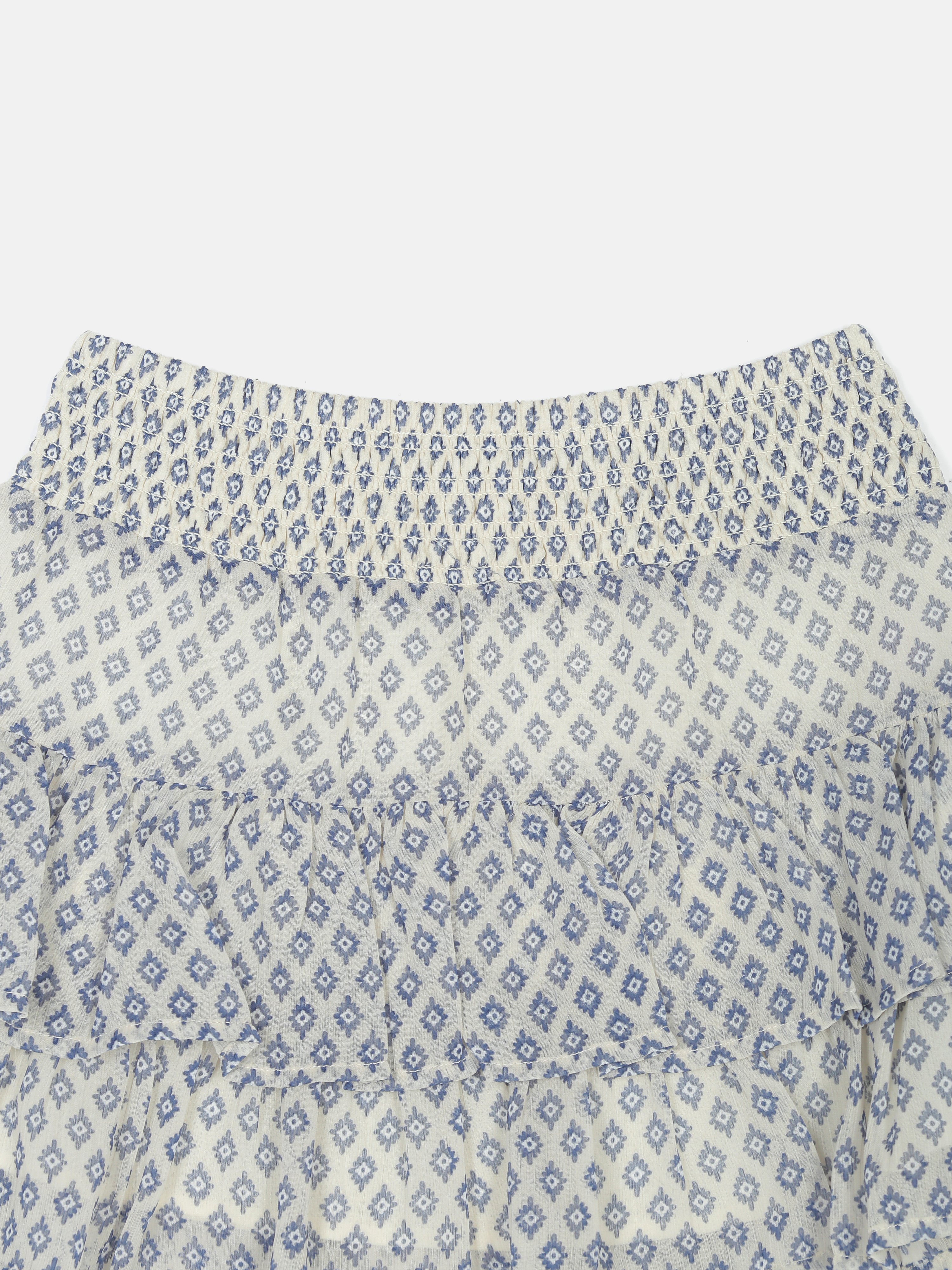 Girls Beige Printed Recycled Polyester Casual Bottom