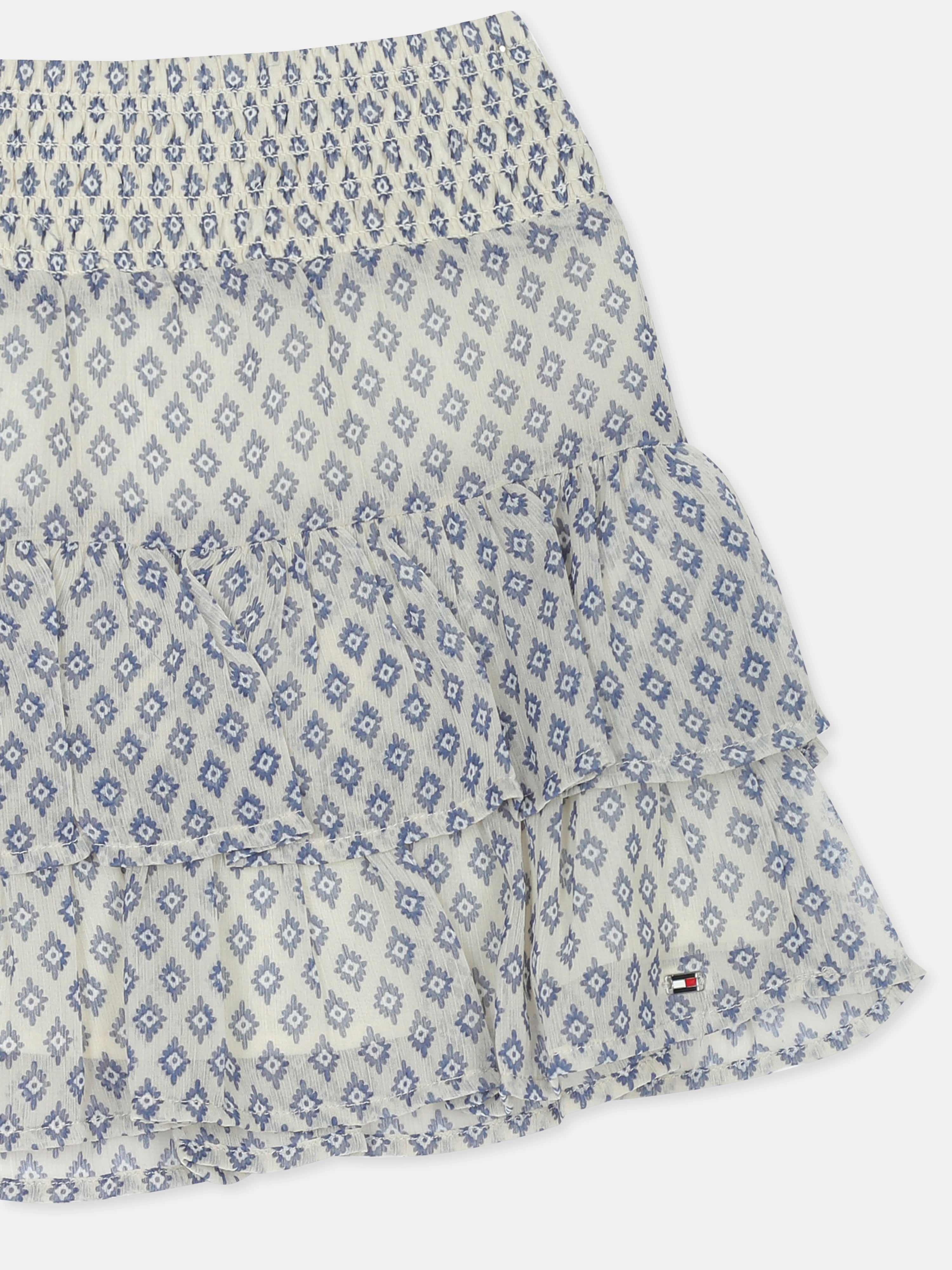 Girls Beige Printed Recycled Polyester Casual Bottom