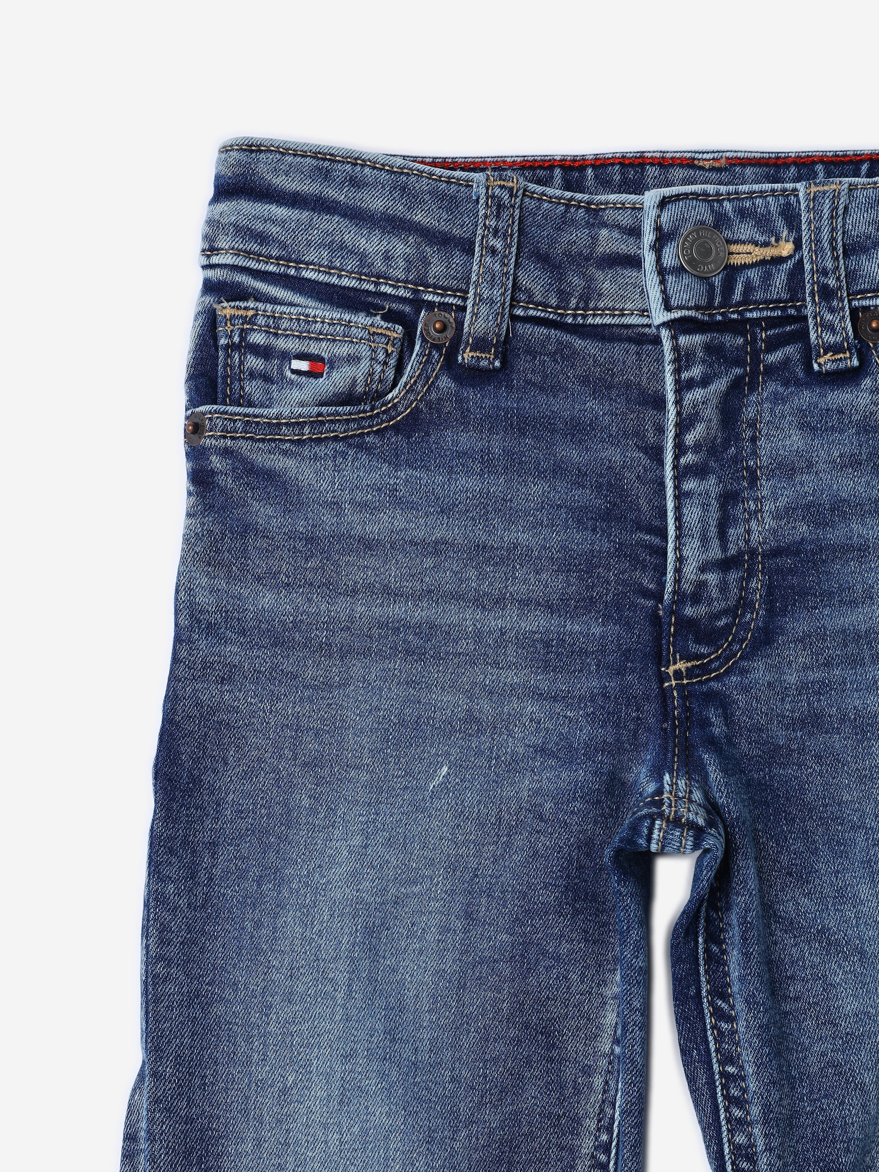 Girls Blue Skinny Fit Cotton Blend Casual Denim Jeans