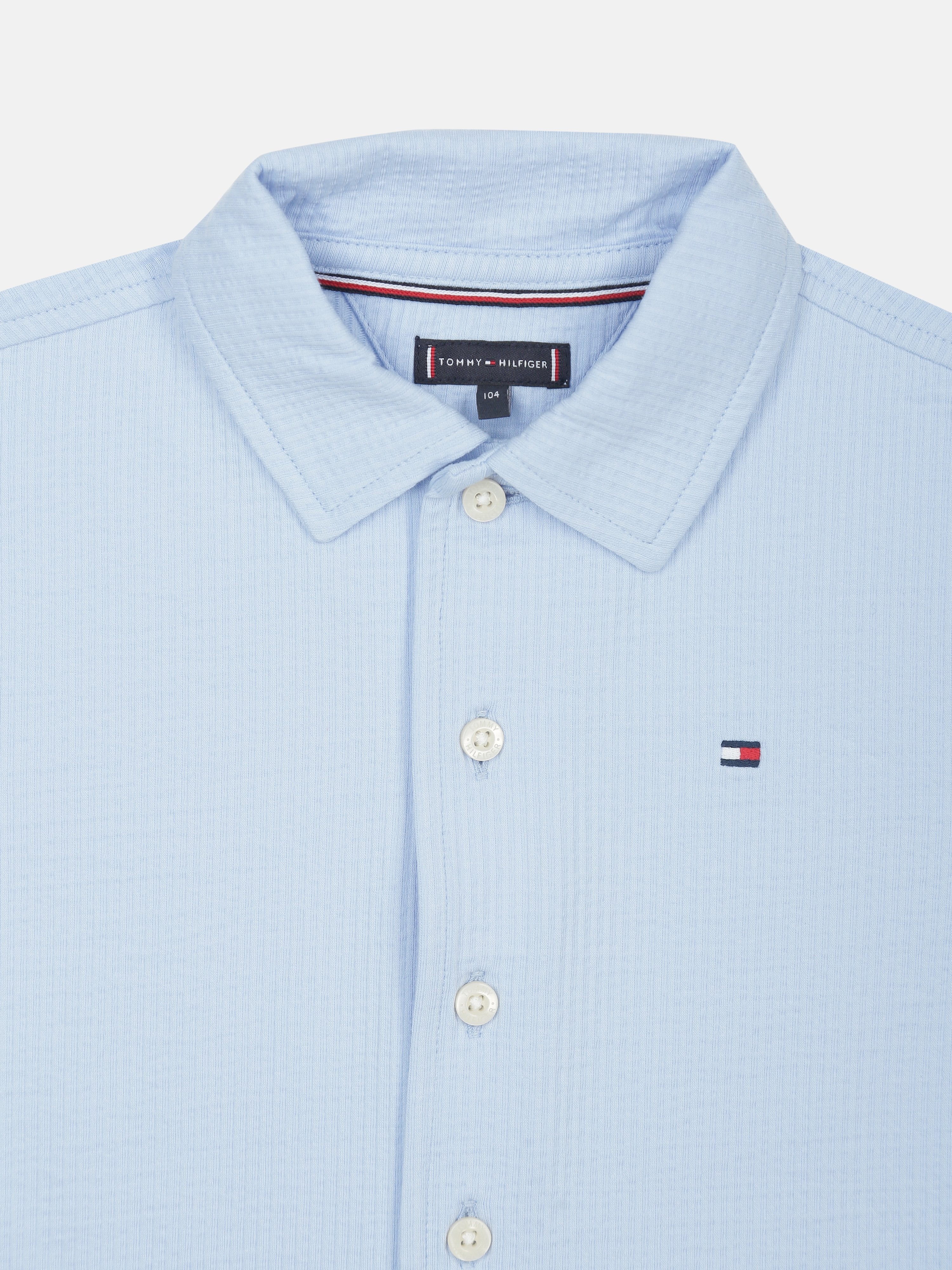 Boys Sweet Blue Self-Design Cotton Regular Fit Shirt
