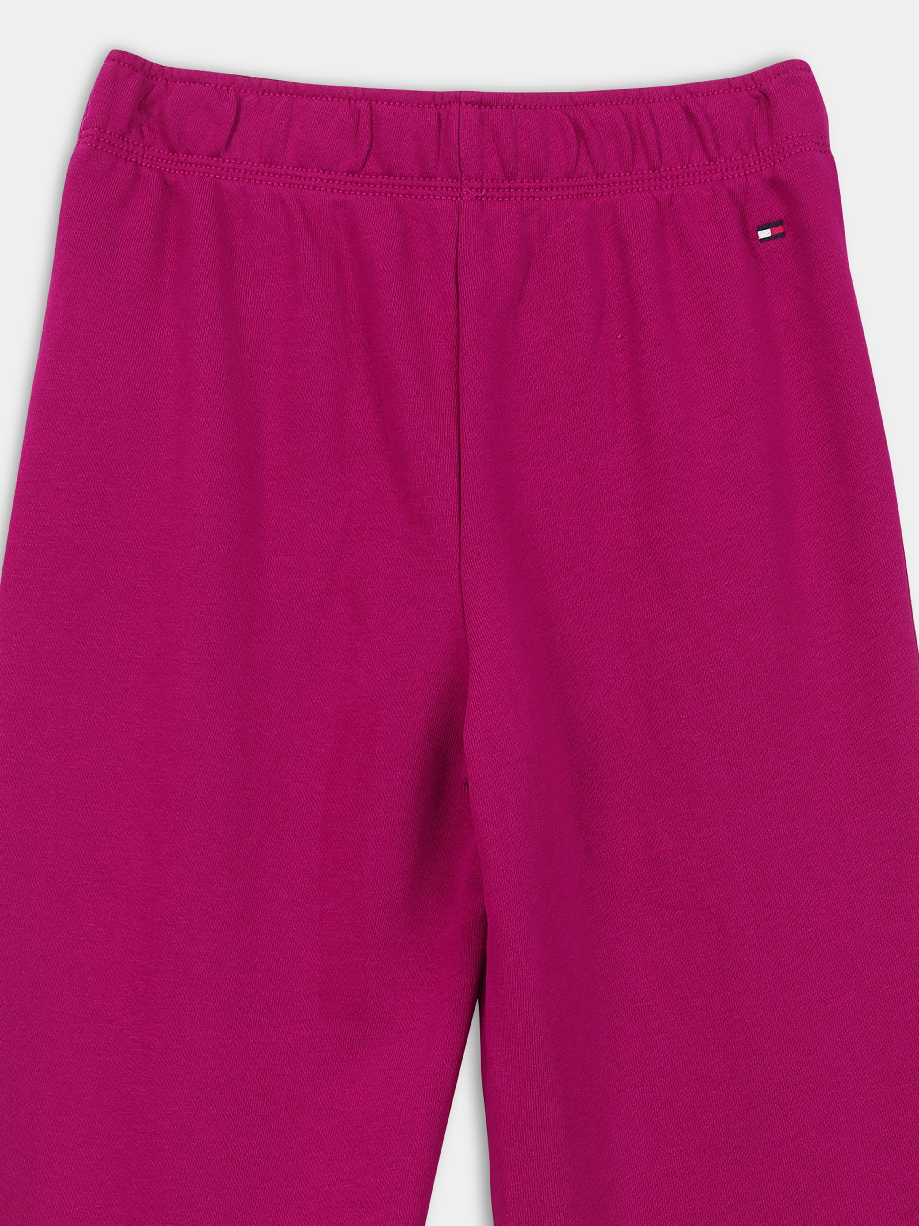Girls Pink Cotton Blend Casual Drawstring Bottom
