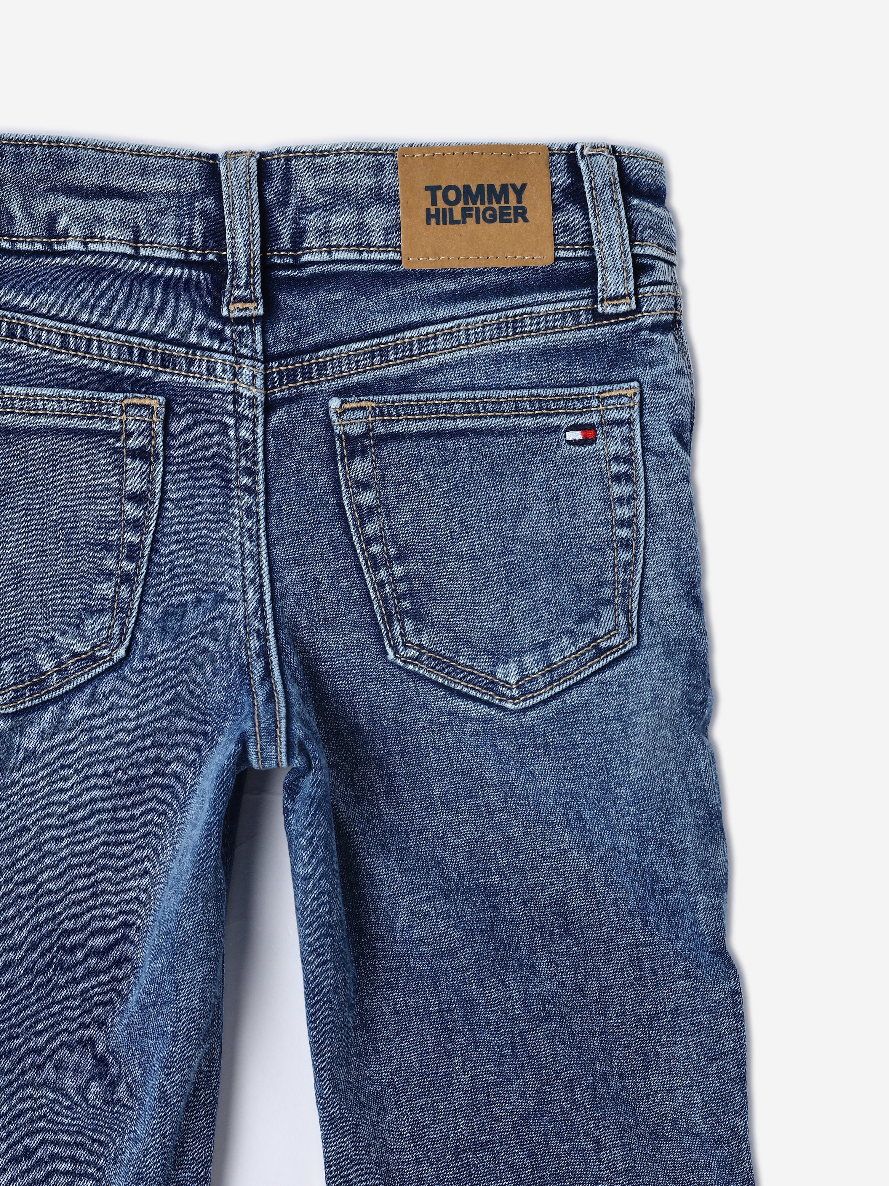 Girls Blue Skinny Fit Cotton Blend Casual Denim Jeans