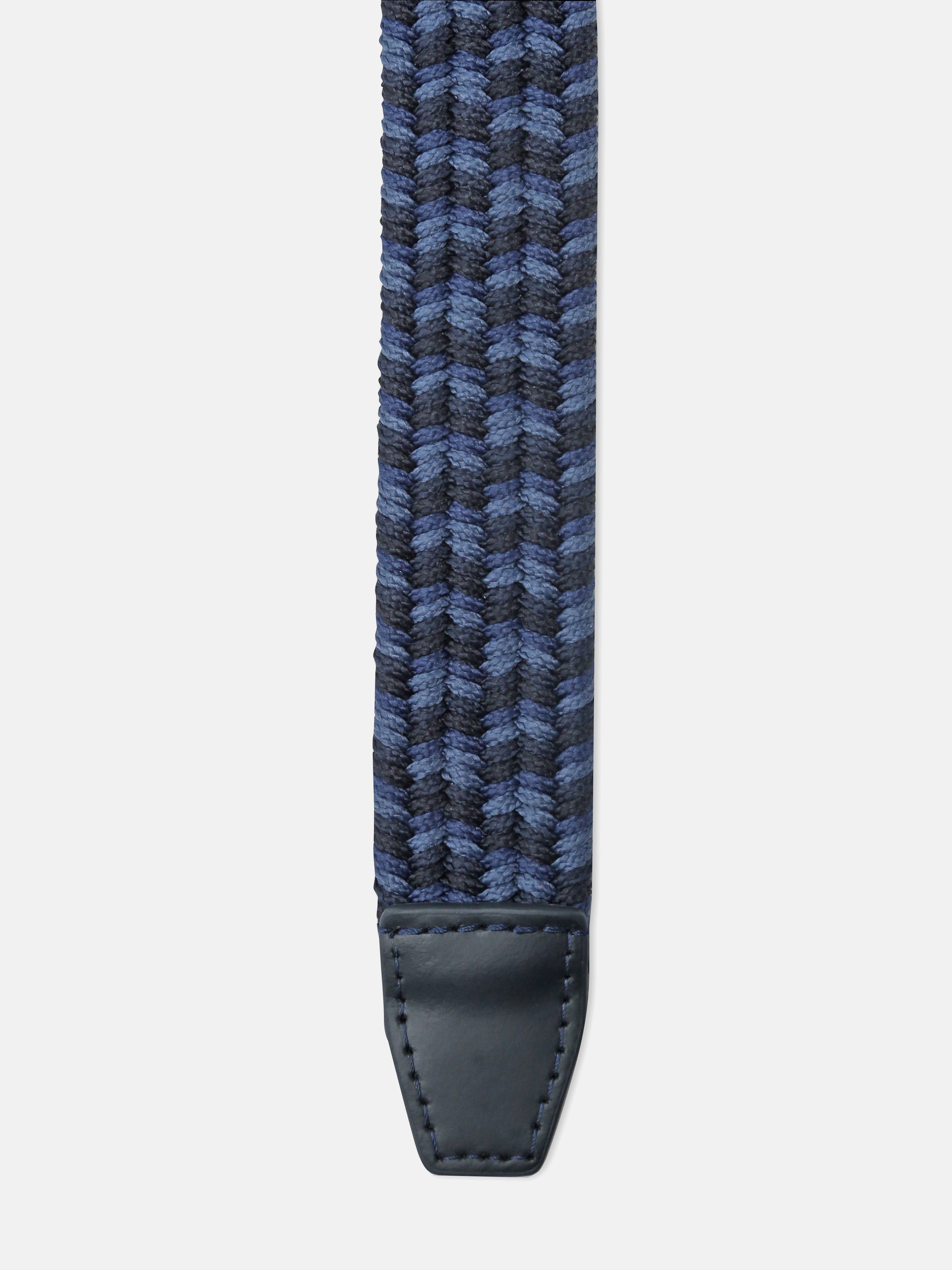 Kids Blue Textured Stretch Casual Belt