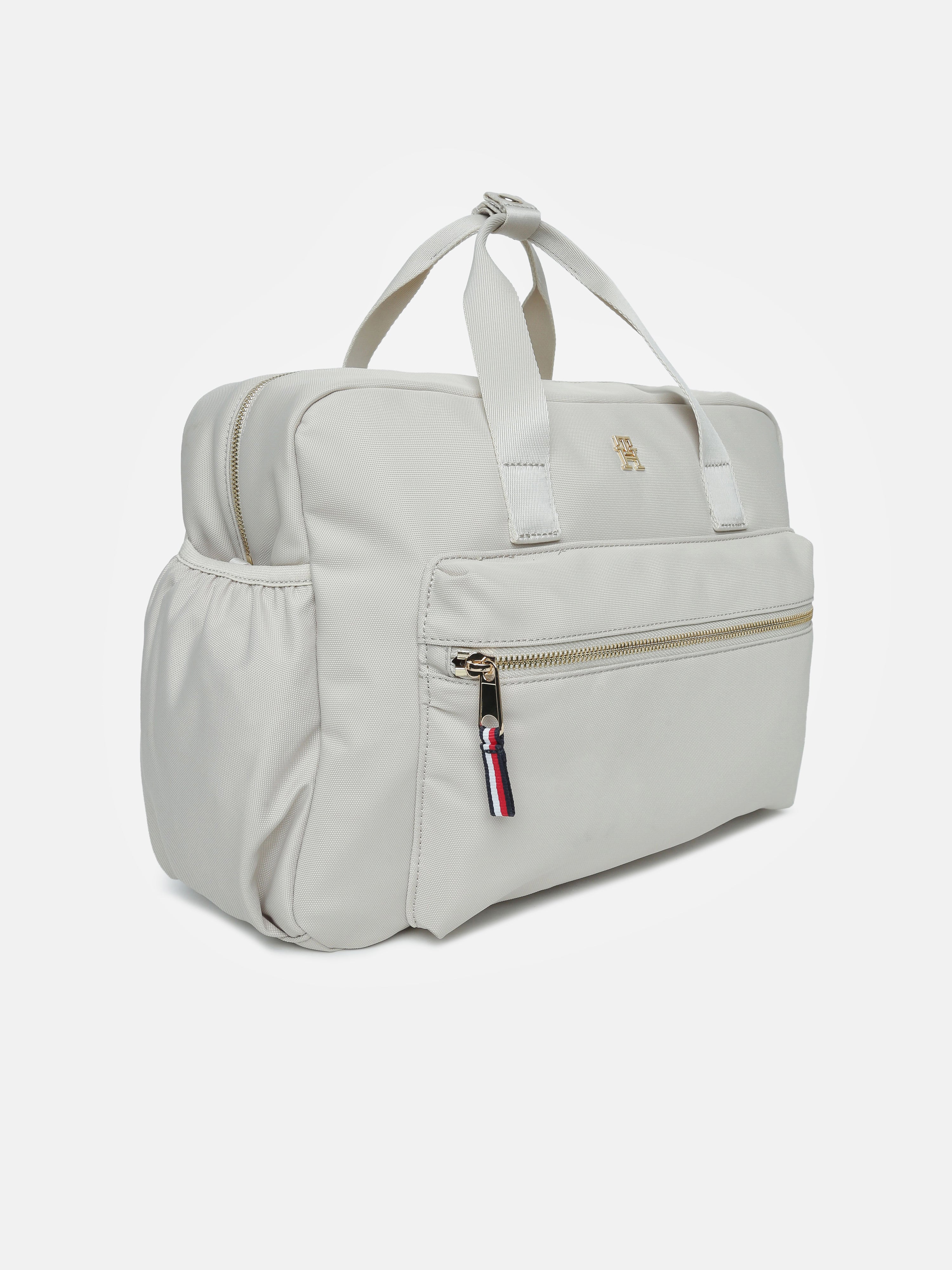 Kids Beige Recycled Polyester Casual Zip Bag
