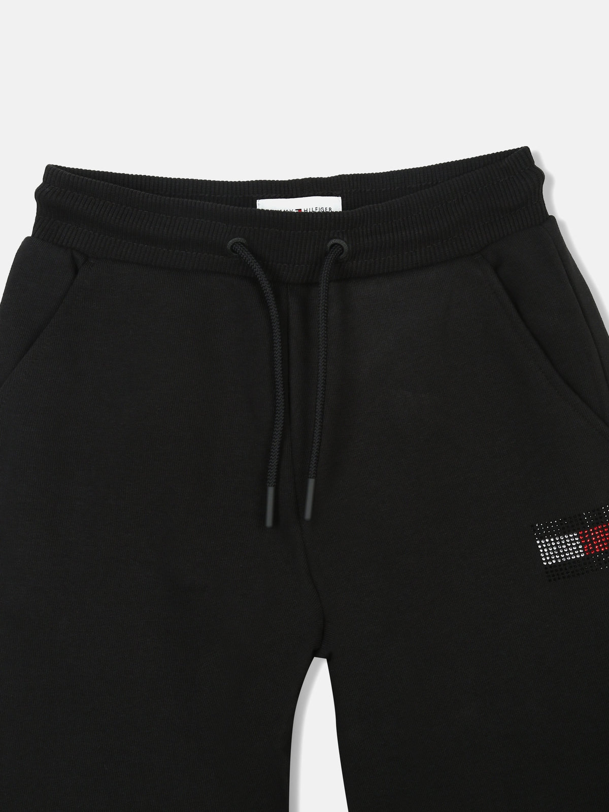 Girls Regular Fit Logo Mid Rise Jogger Black