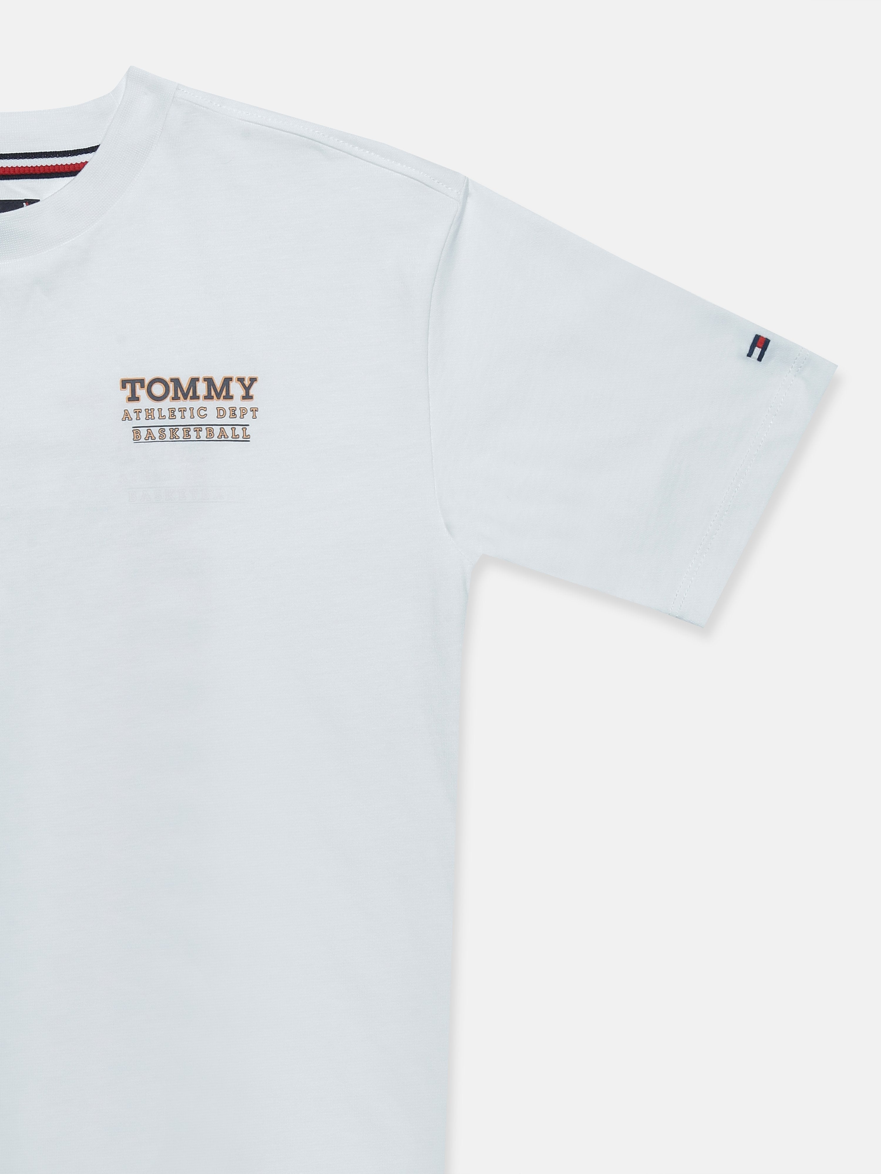 Boys White Graphic Crew Neck Comfort Fit T-Shirt