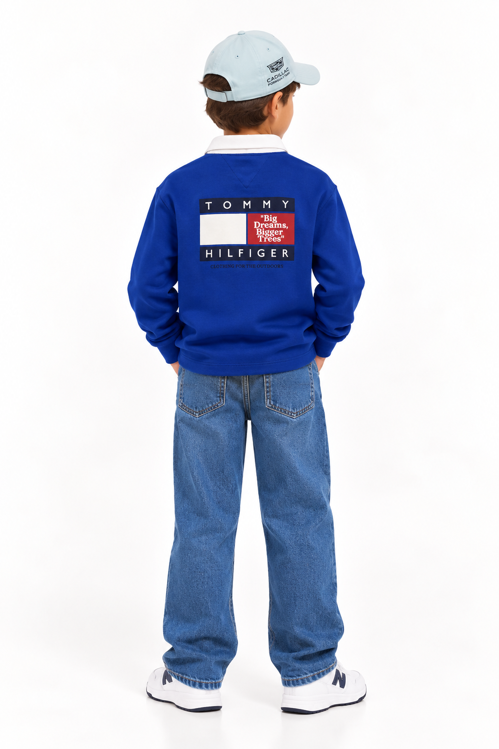 Boys Embroidered Logo Regular Fit Polo T-Shirt Majesty Blue