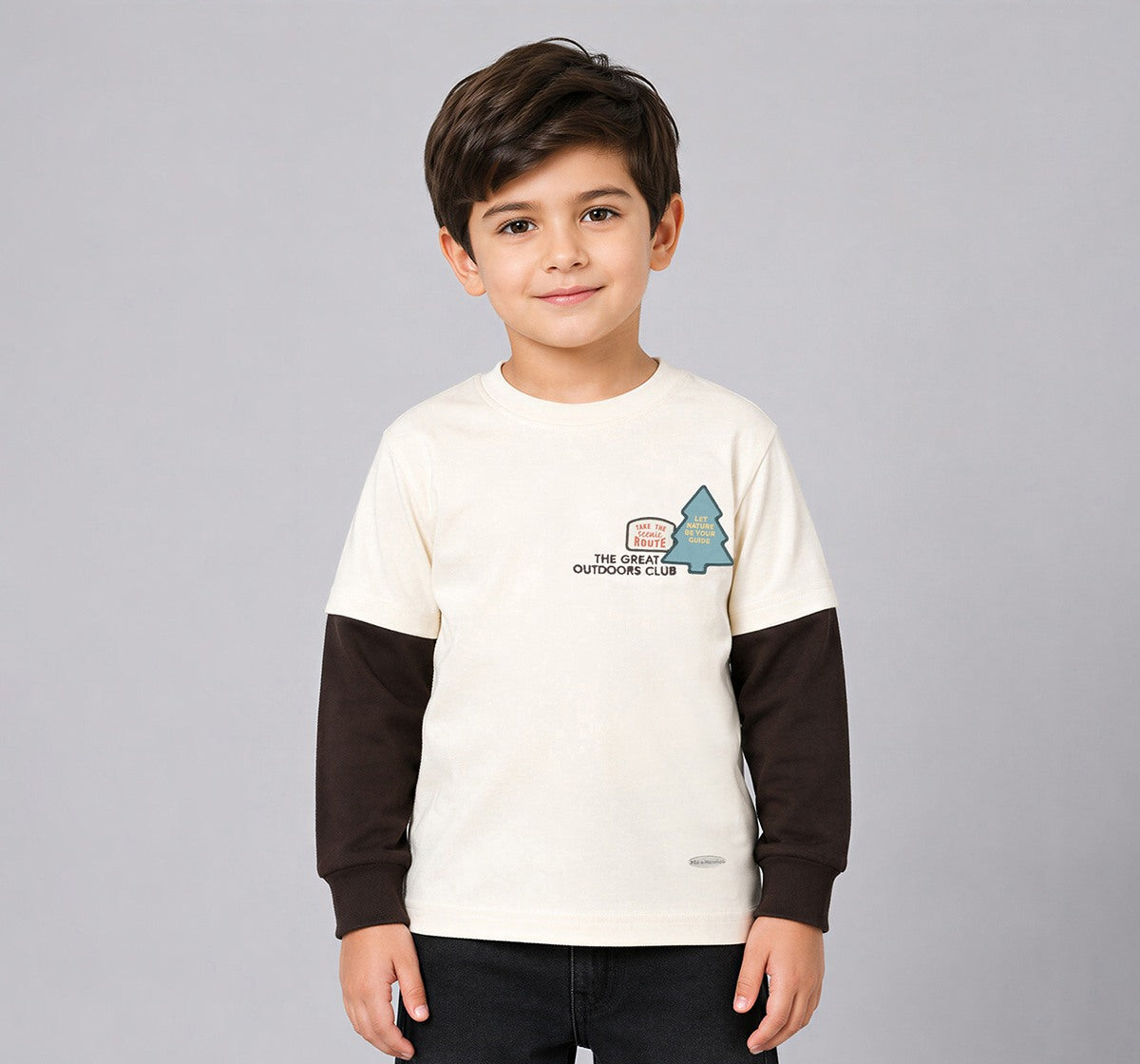 Doctor Sleeves T-Shirt Withprint On Back Beige