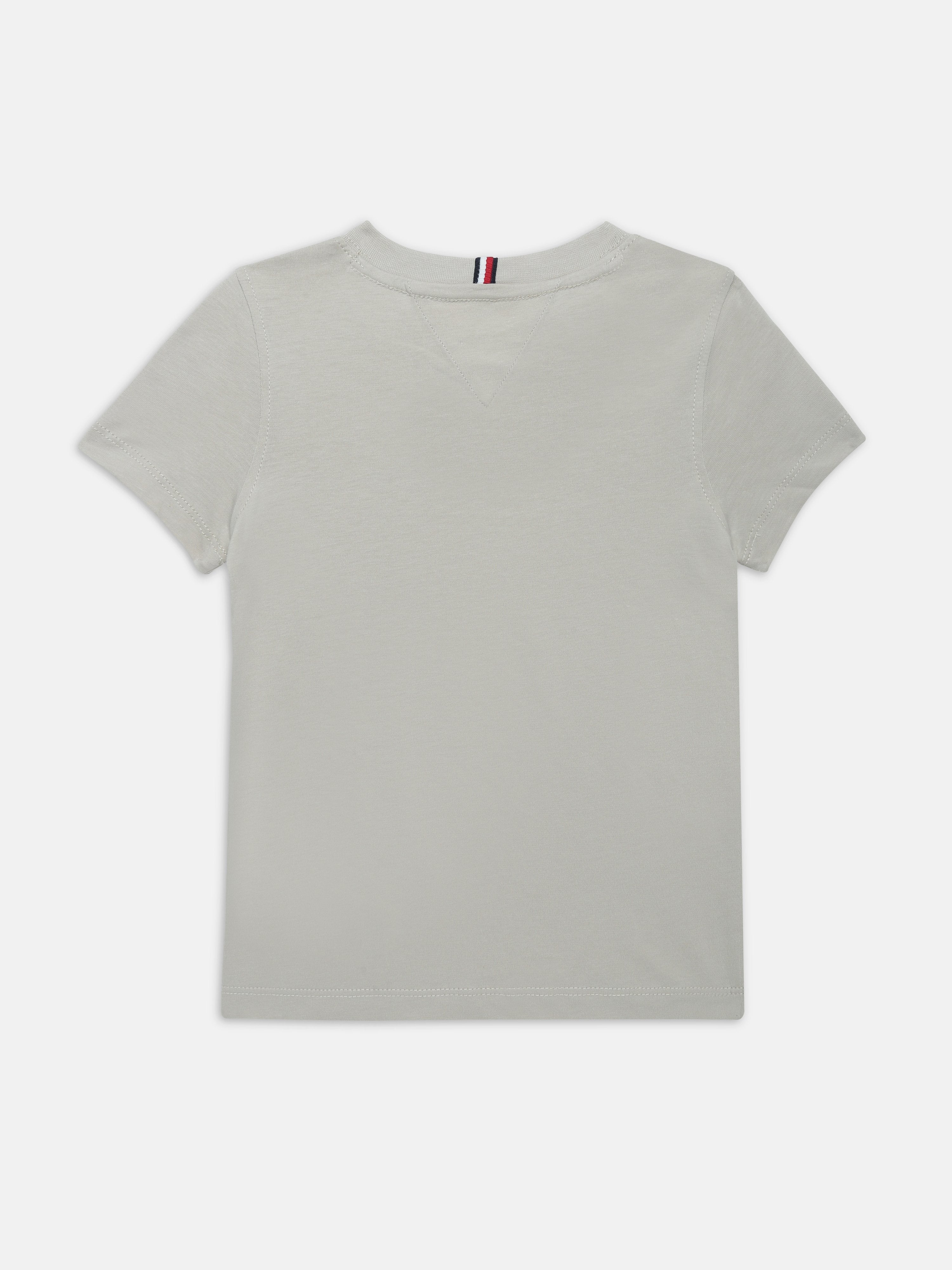 Boys Beige Casual Print Cotton T-Shirt