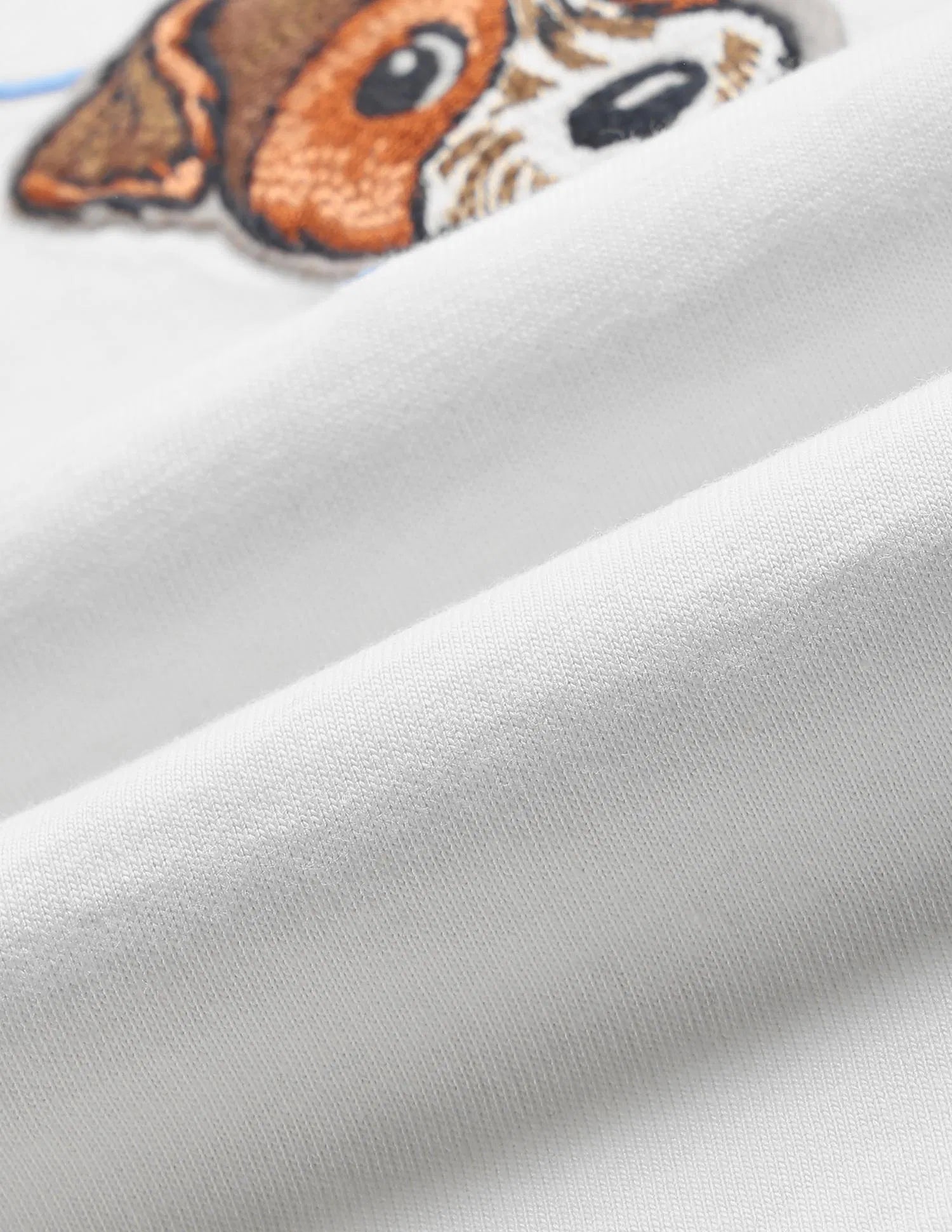 Boys White Logo Embroidered Cotton T-Shirt – Regular Fit