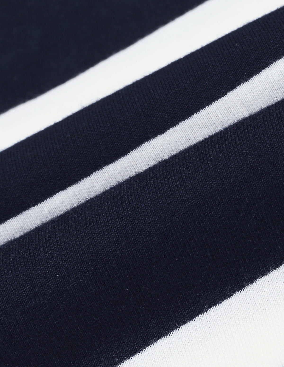 Boys Navy Cotton Horizontal Striped Regular Fit Polo Shirt
