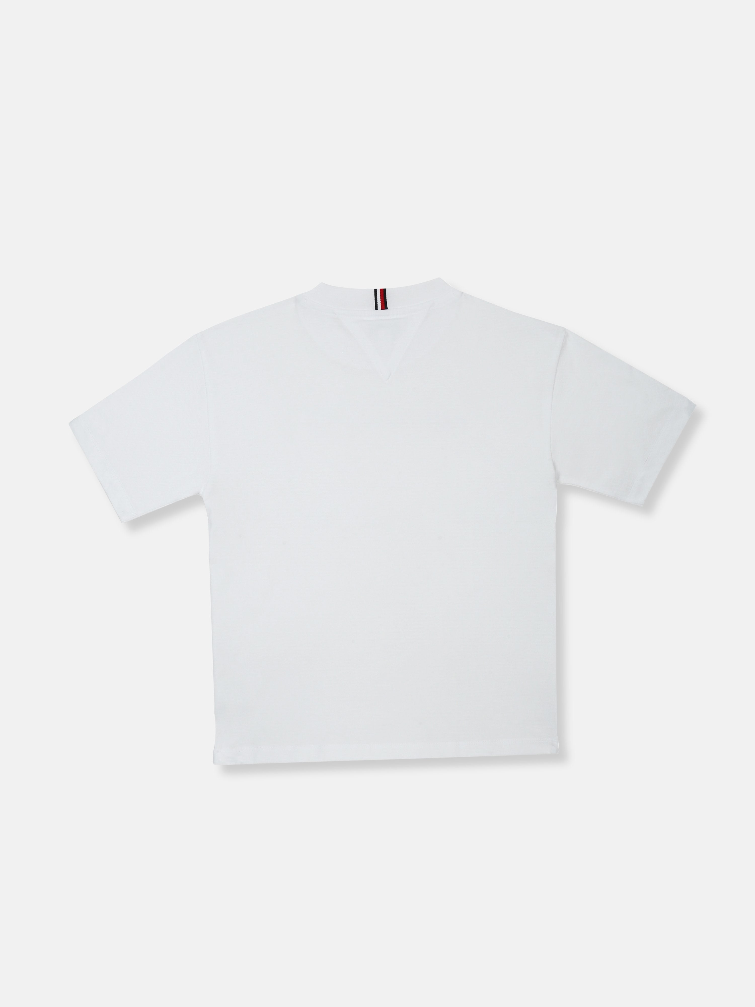 Graphic White Regenerative Cotton T-Shirt for Boys