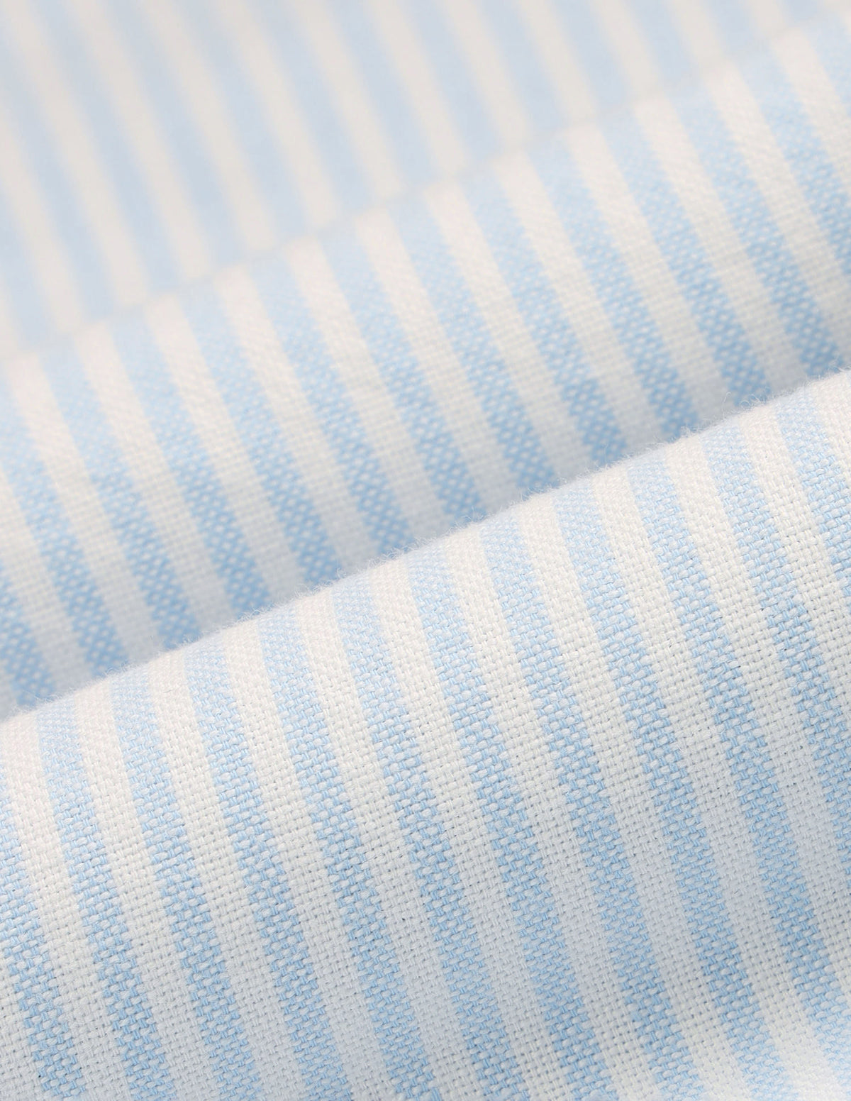Boys Light Blue Cotton Vertical Striped Boxy Fit Shirt