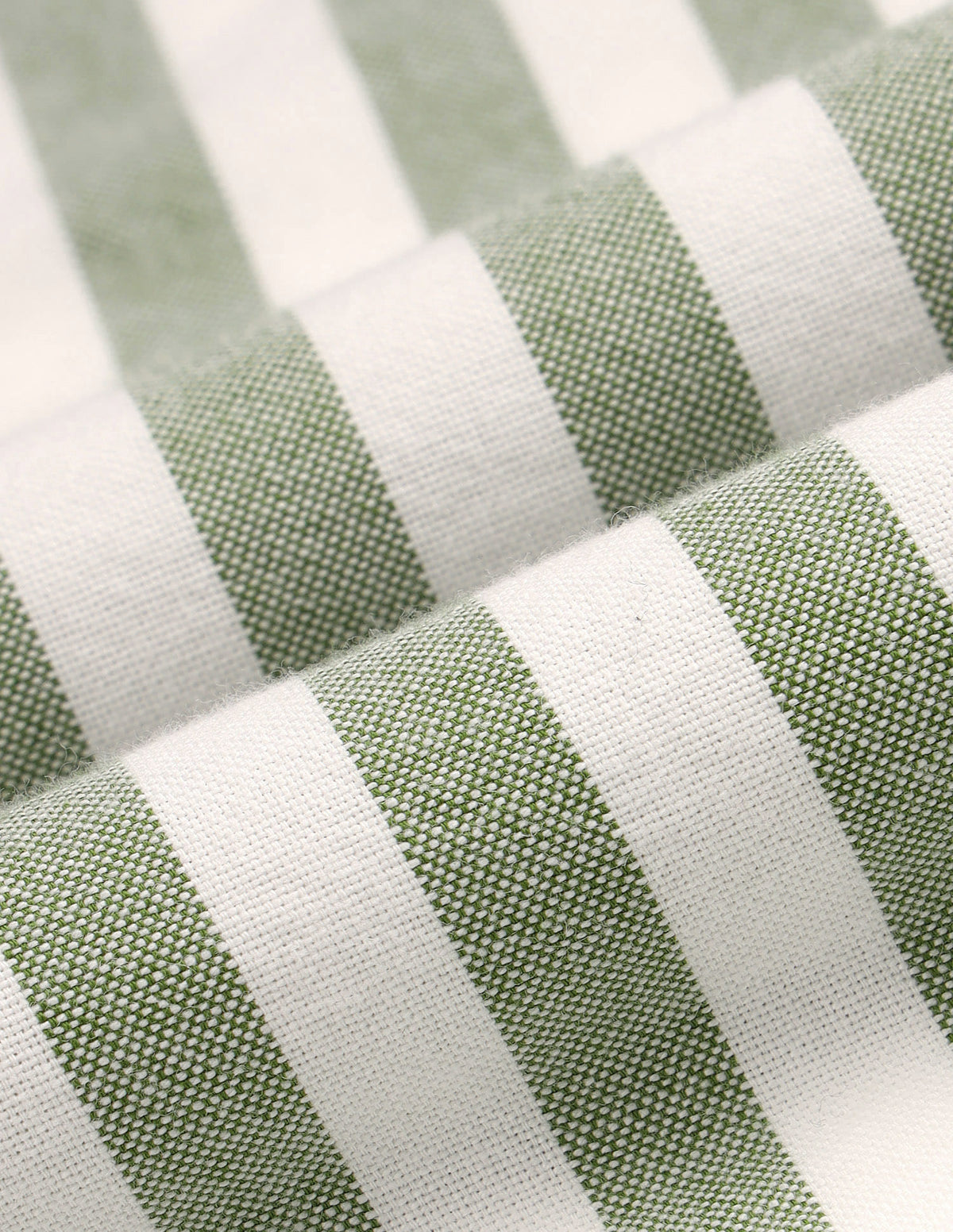 Boys Green Cotton Vertical Striped Oxford Shirt