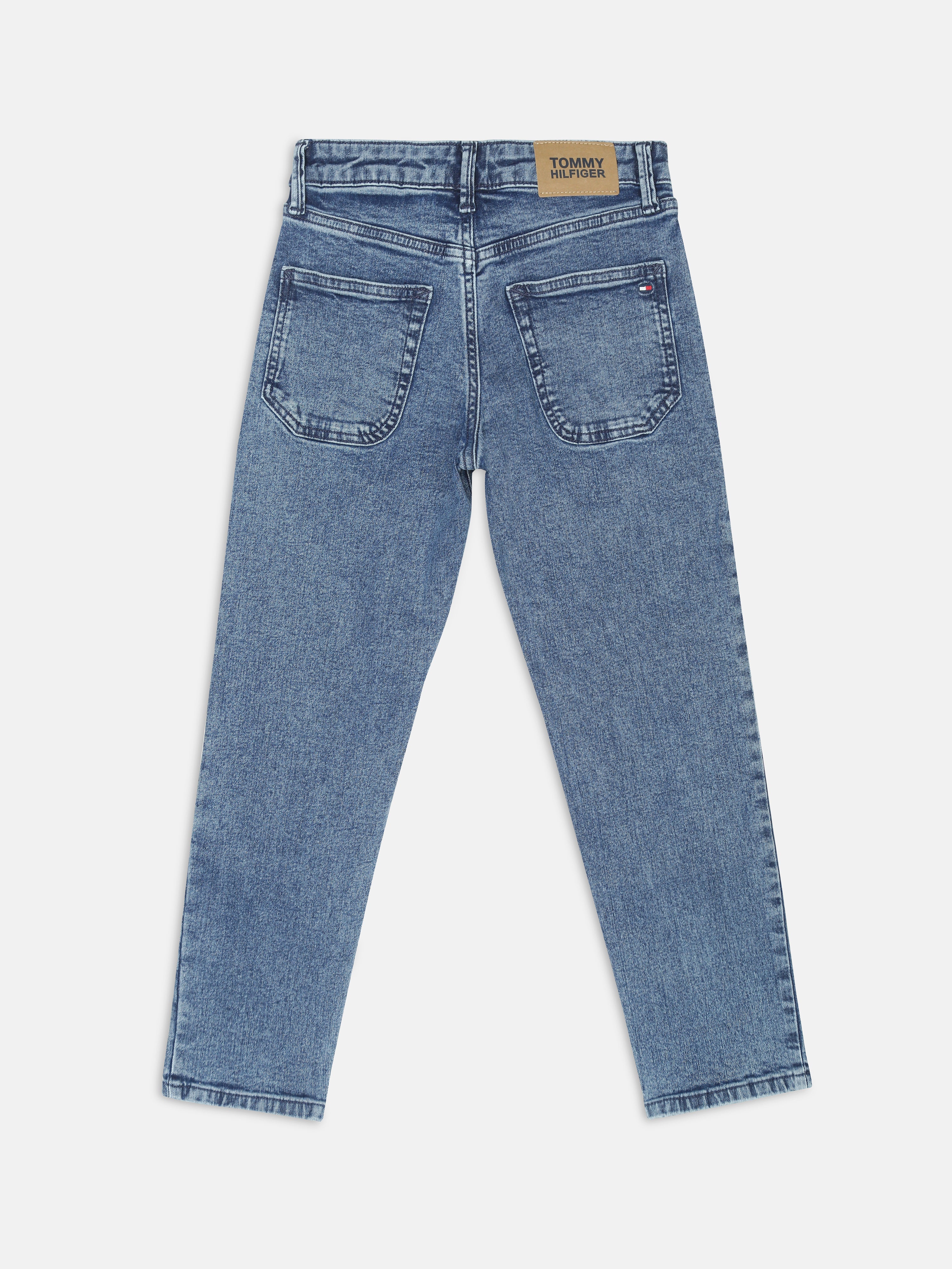 Boys Blue Mid Wash Straight Fit Jeans