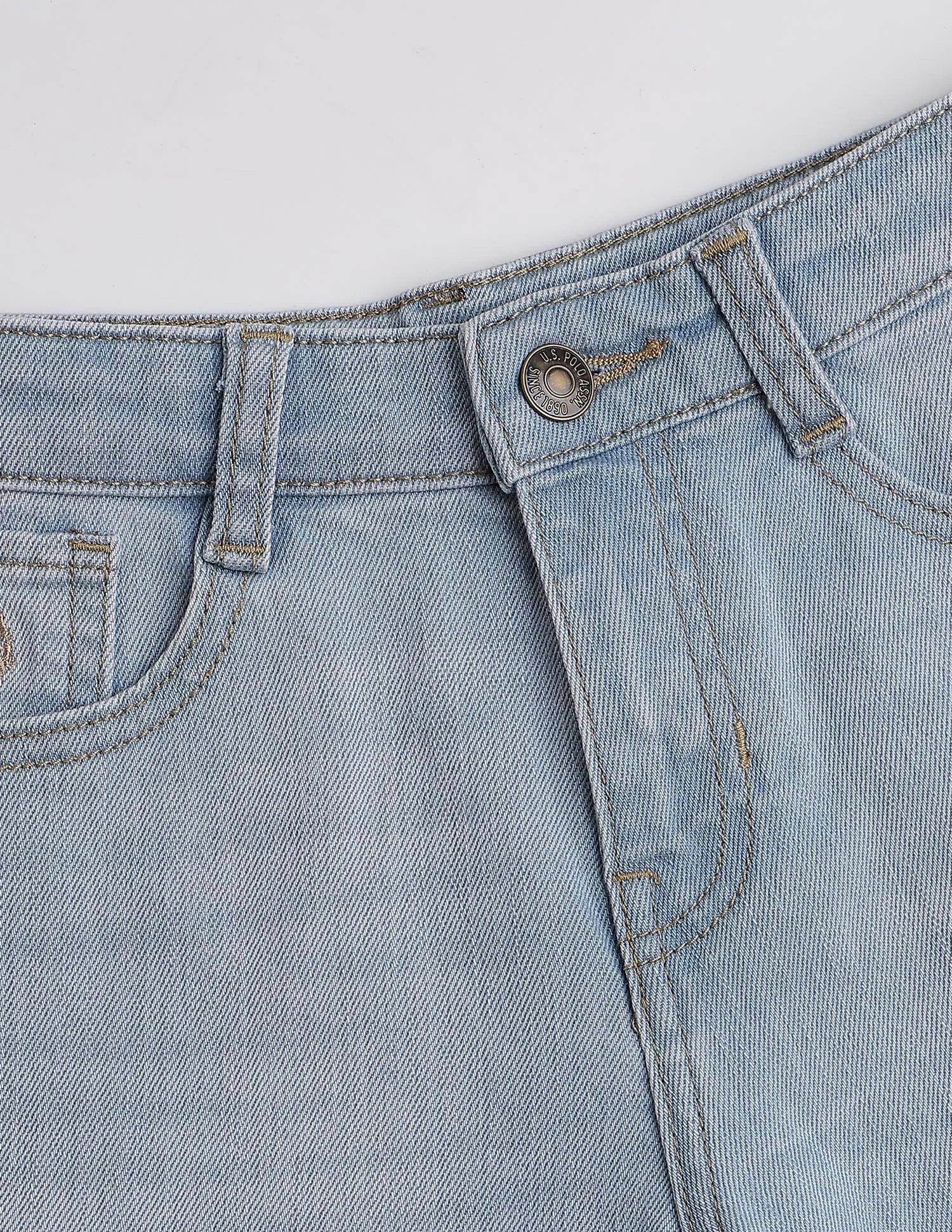 Boys Light Blue Denim Shorts Regular Fit