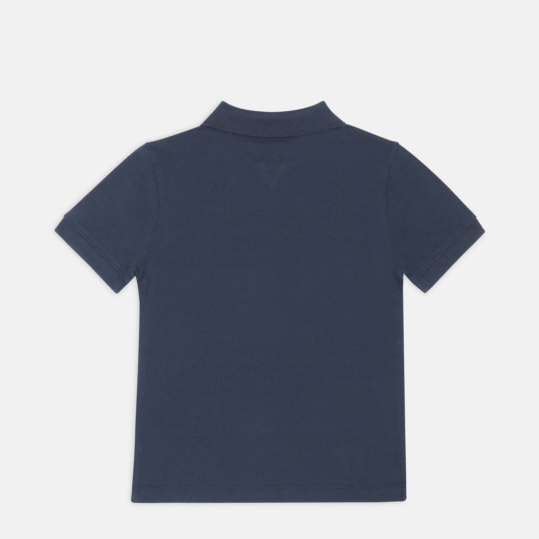 Boys Dark Night Navy Colorblock Cotton Polo T-Shirt