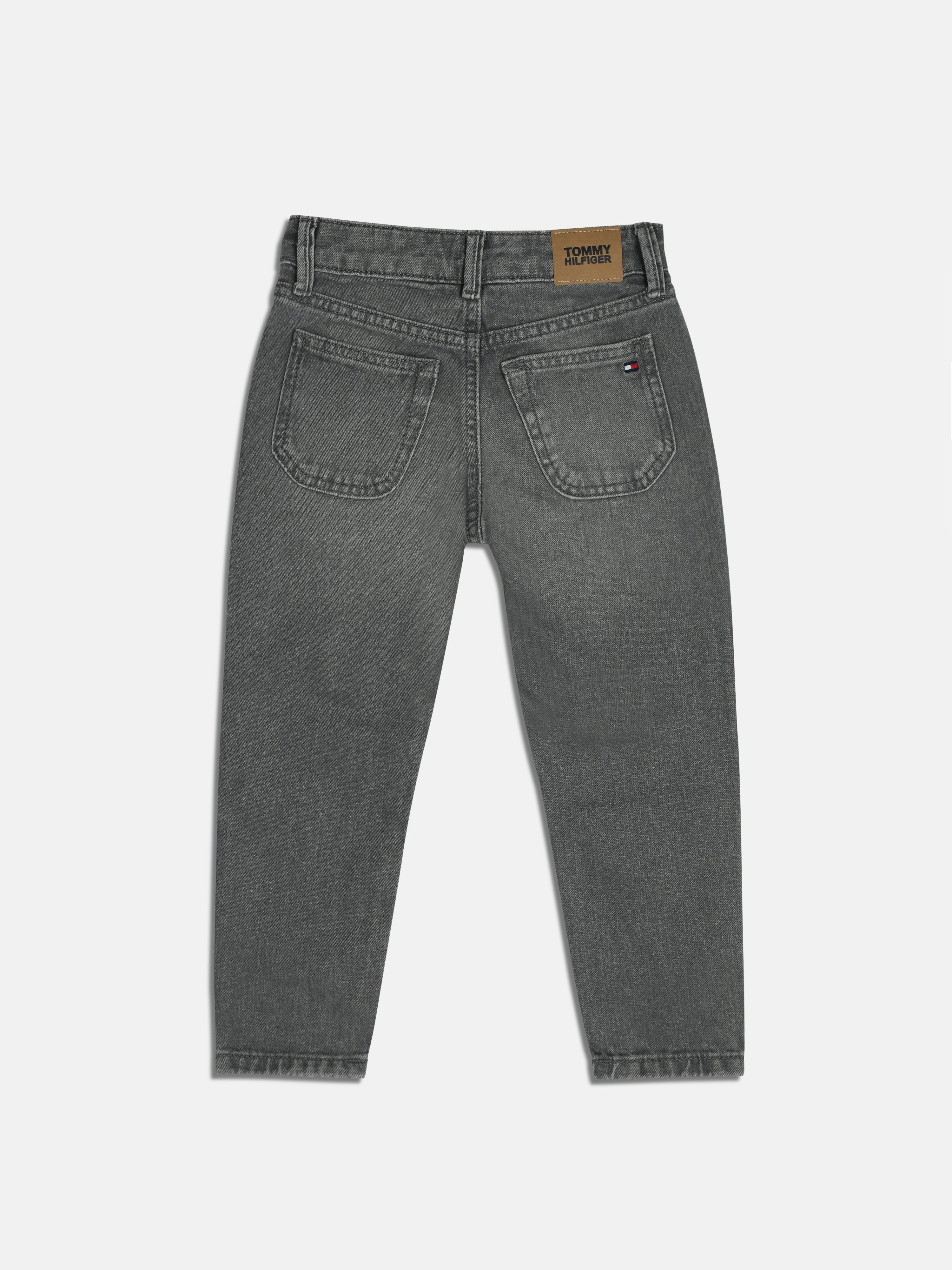 Boys Grey Light Wash Straight Fit Jeans