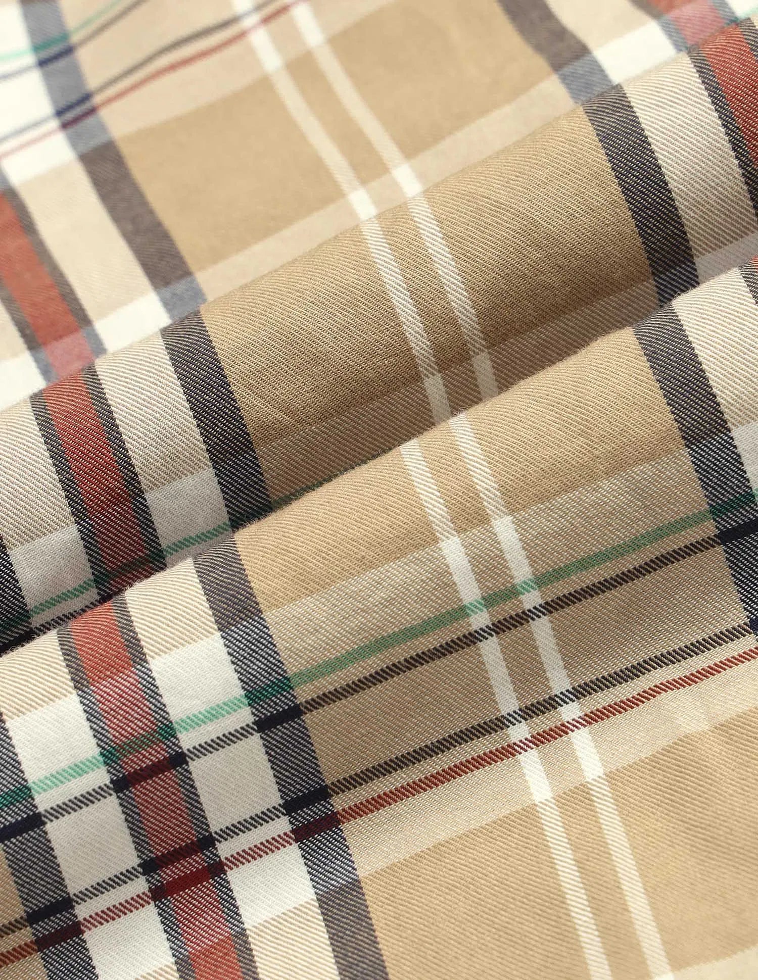 Boys Plaid Checked Cotton Twill Shirt – Regular Fit