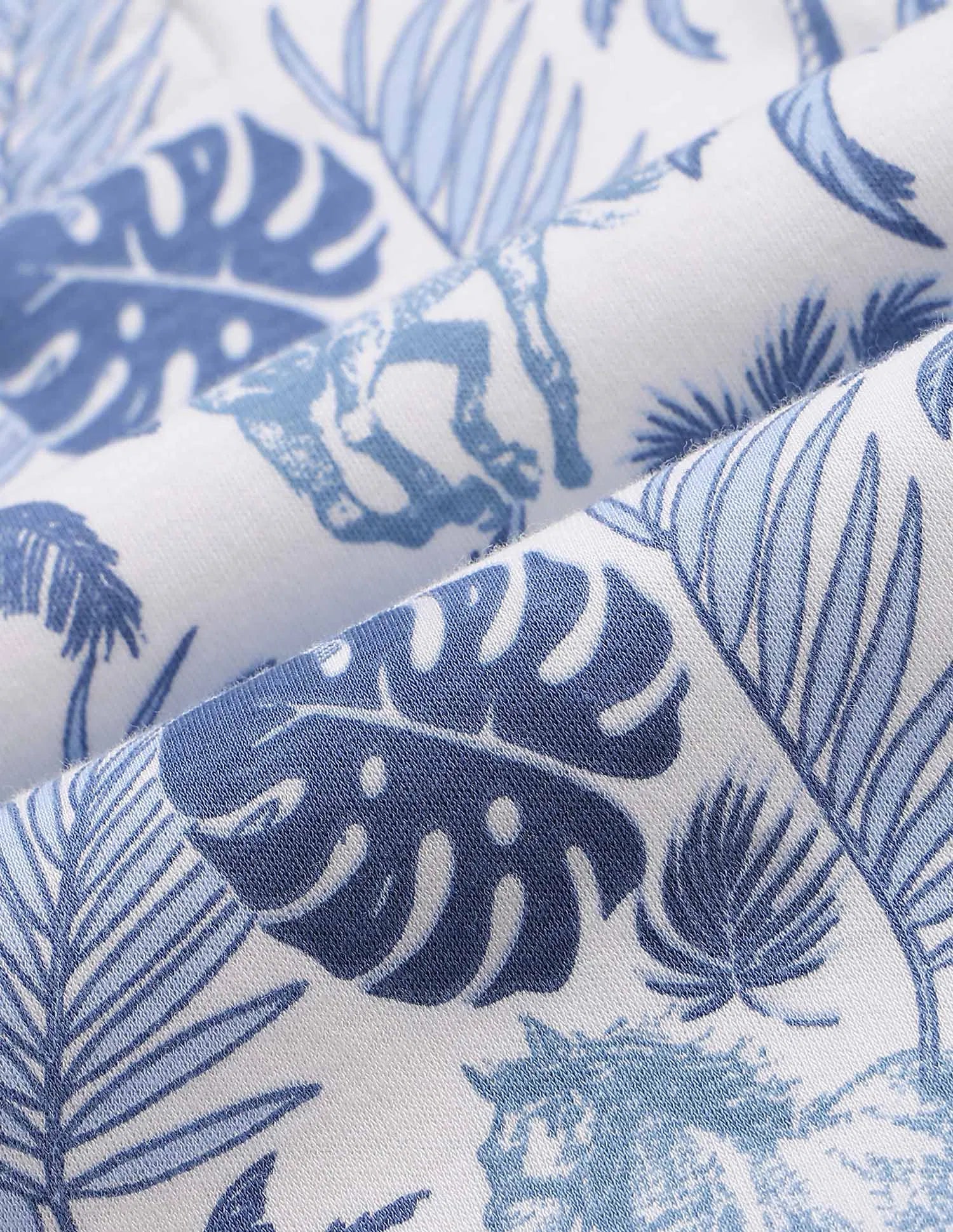 Boys Off White Cotton All-Over Print Regular Fit Polo Shirt