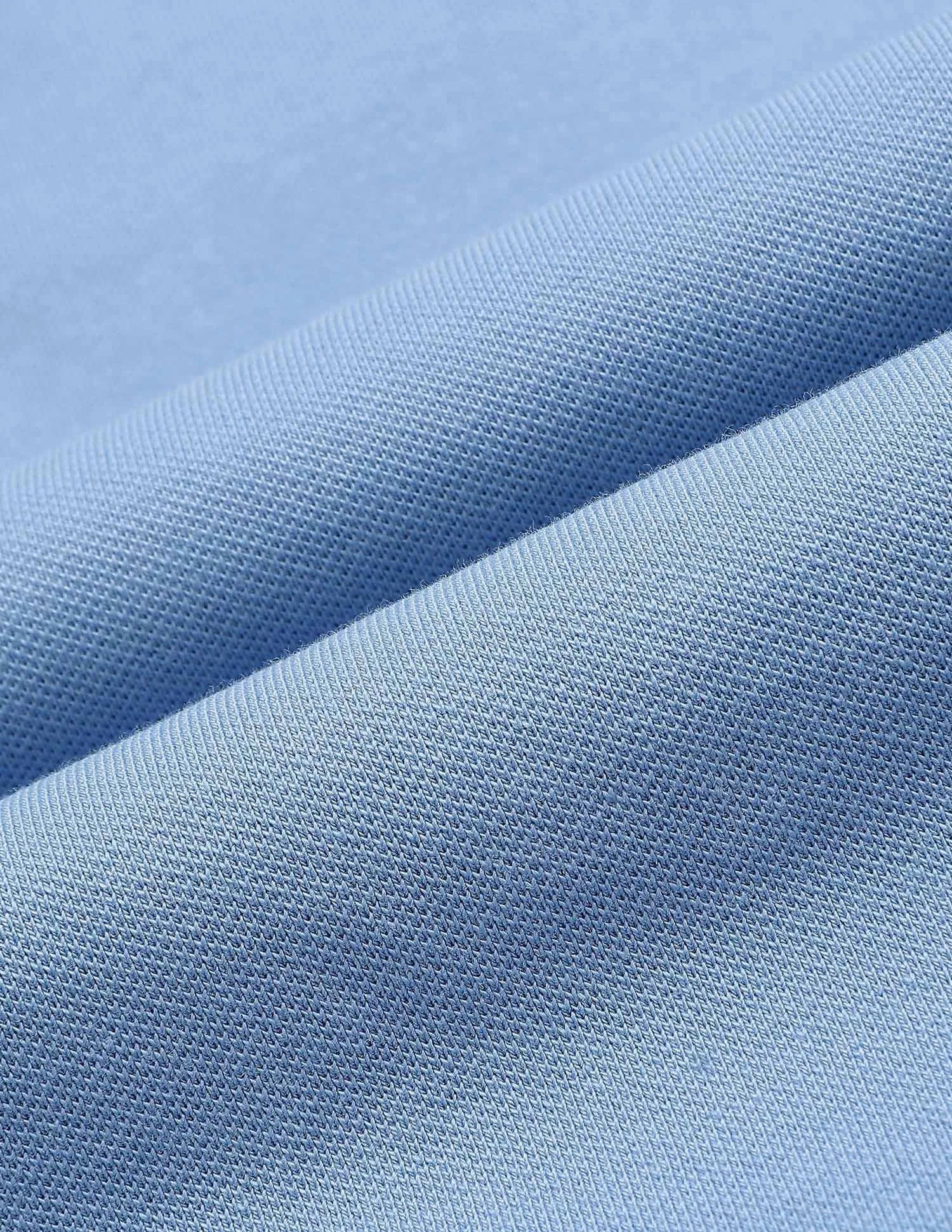 Boys Blue Cotton Blend Solid Regular Fit Polo Shirt