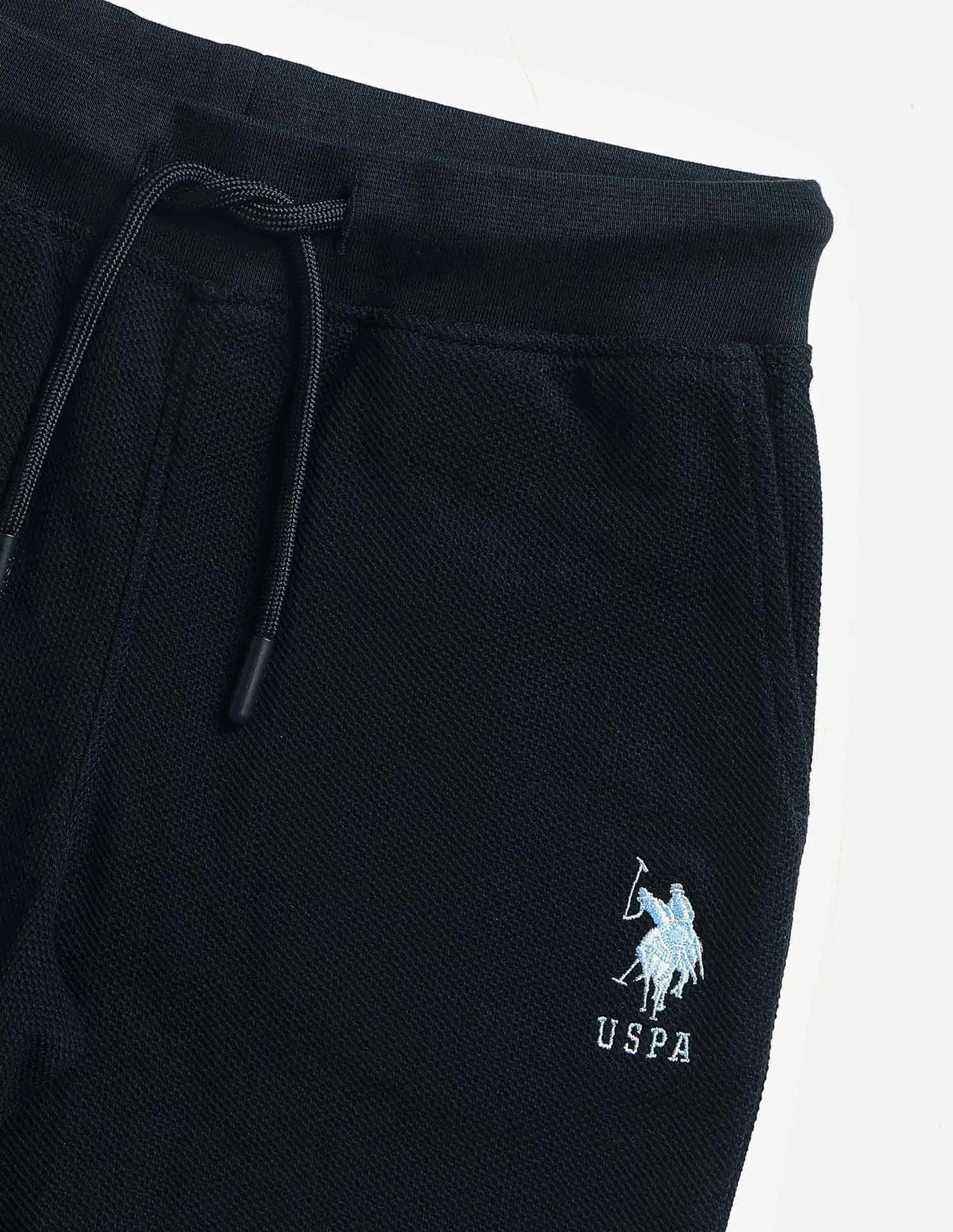 Boys Navy Solid Regular Fit Shorts