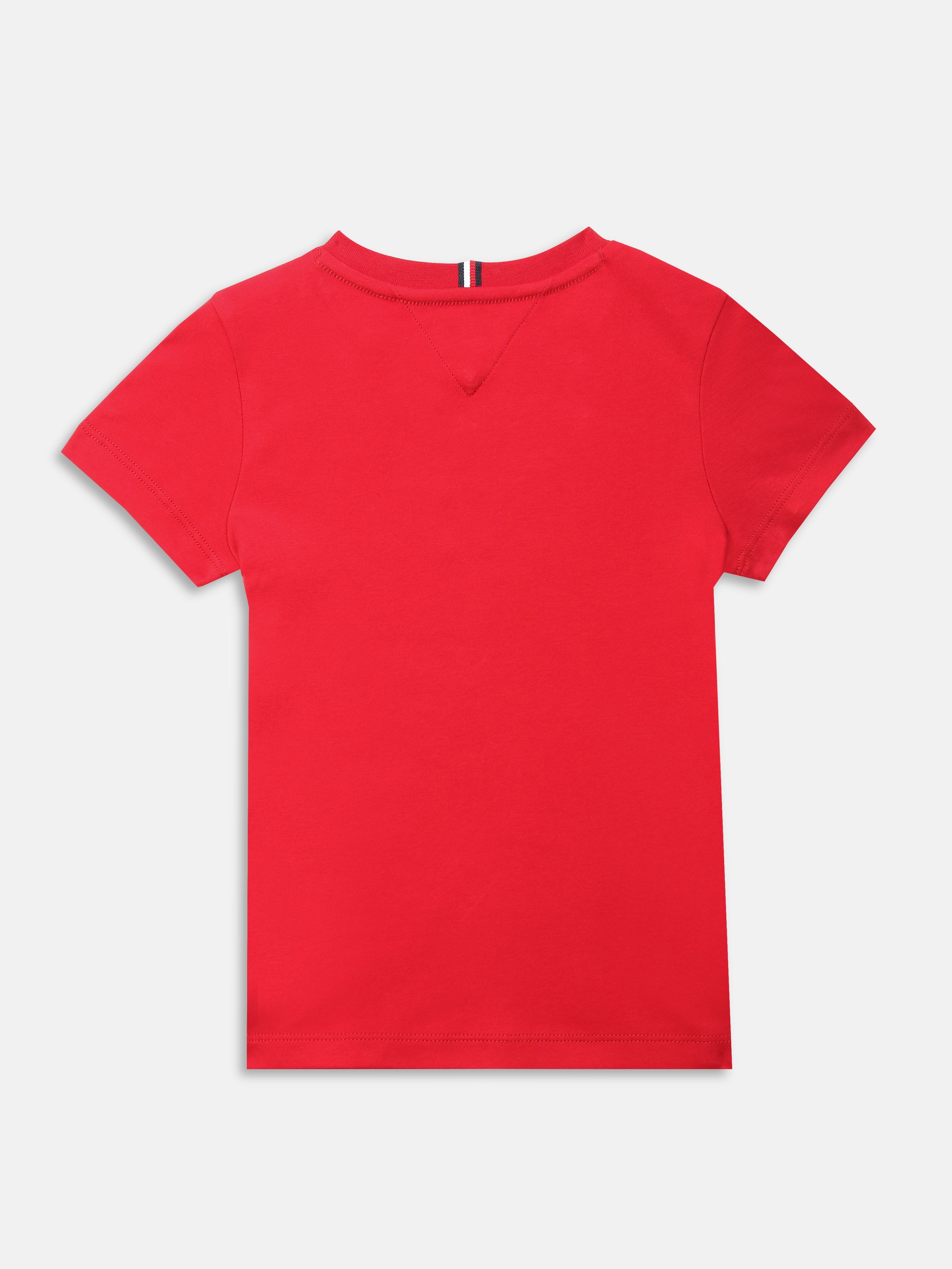 Girls Red Logo Regenerative Cotton Casual Knit Top