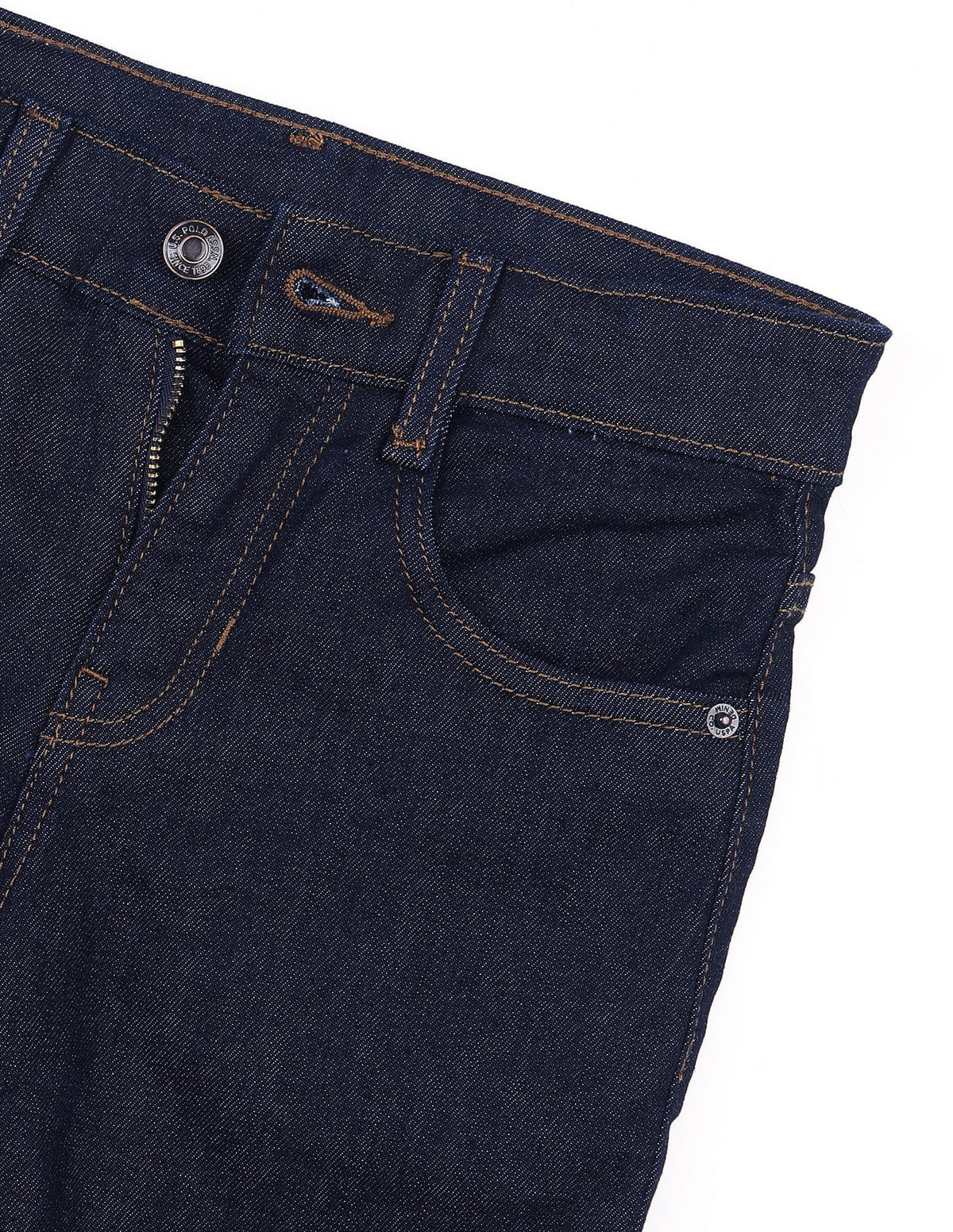 Boys Dark Blue Rinsed Baggy Fit Jeans