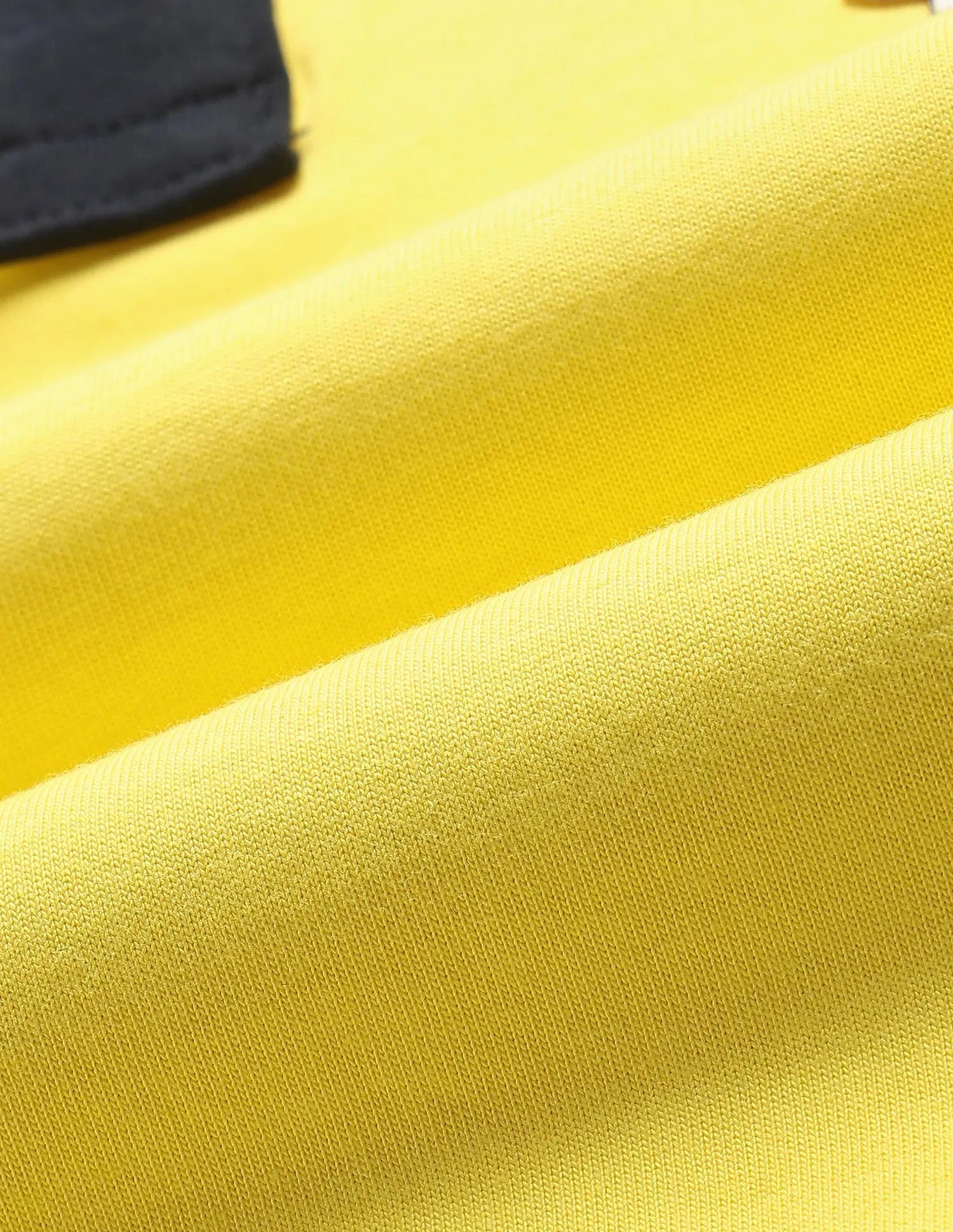 Boys Light Yellow Cotton Colour Block Regular Fit Polo Shirt