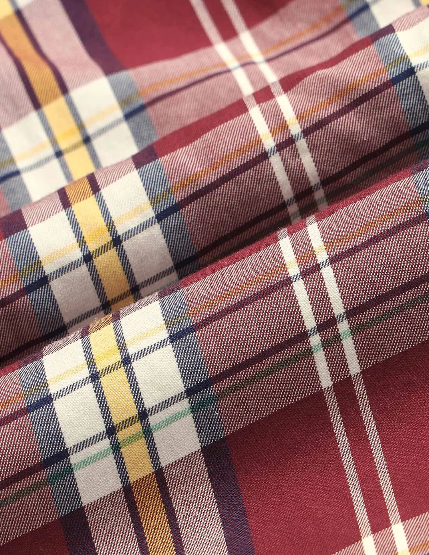 Boys Tartan Checked Cotton Dobby Shirt – Regular Fit