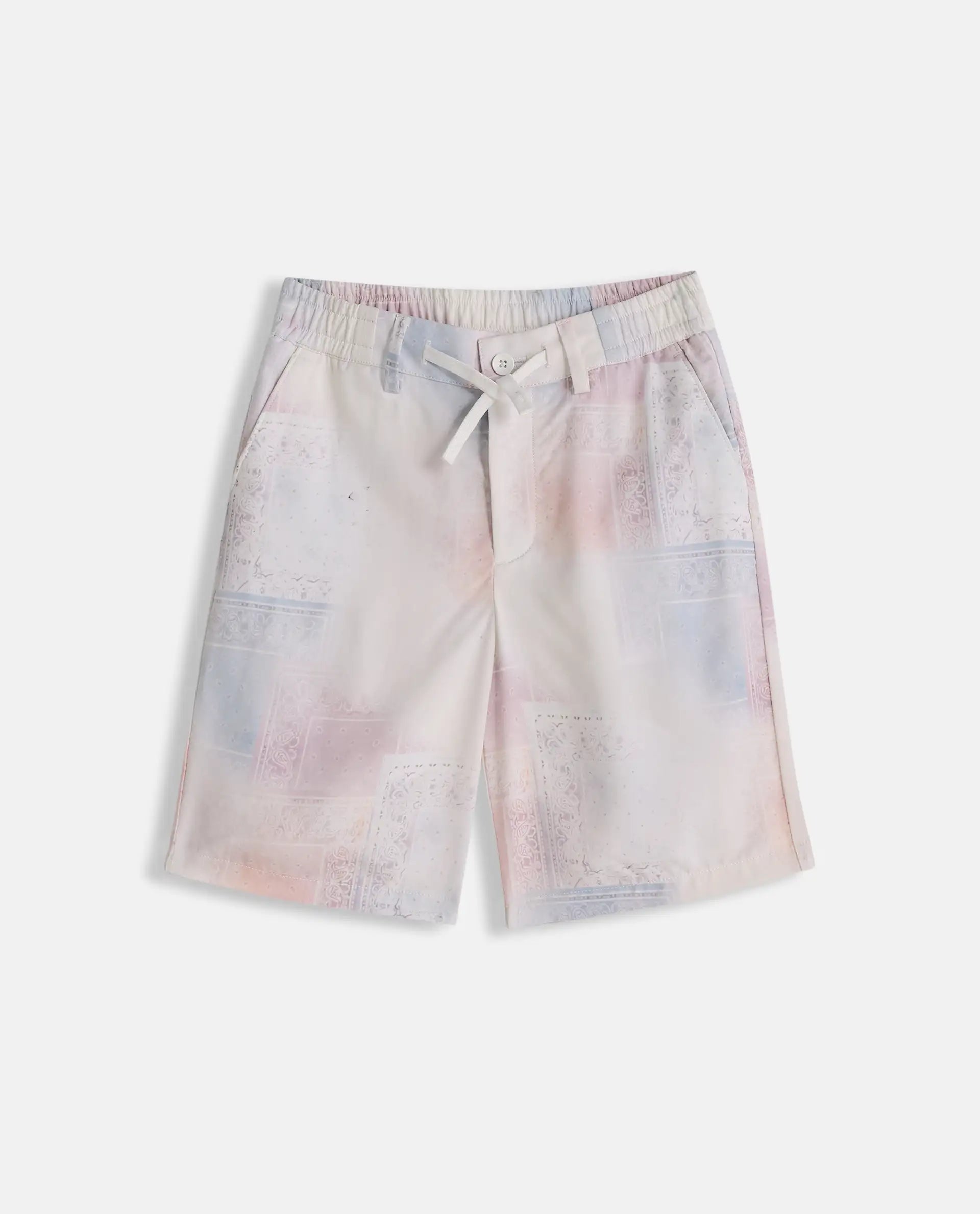 Boys Off White Regular Fit Viscose Shorts