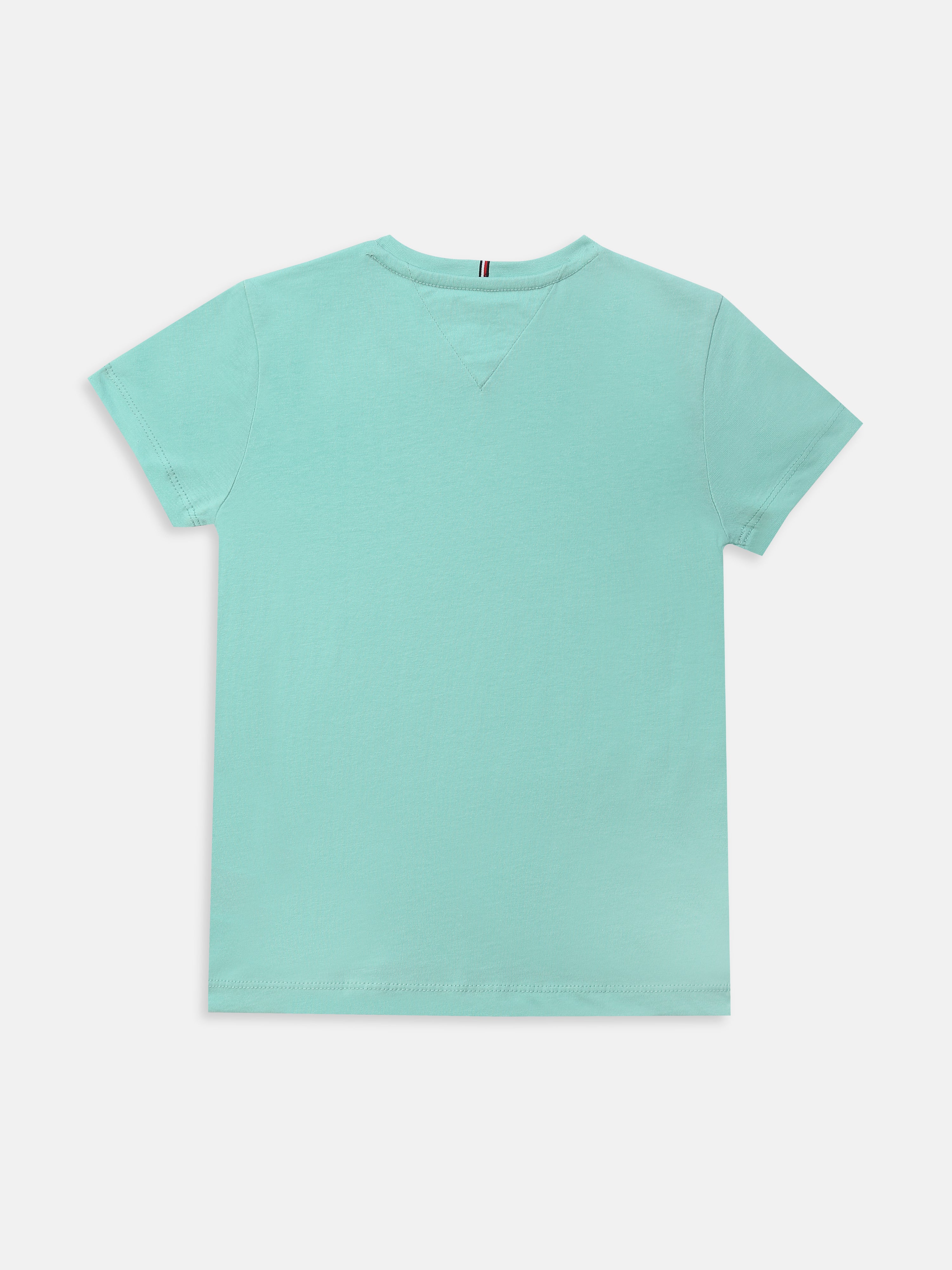 Girls Green Logo Regenerative Cotton Casual Knit Top