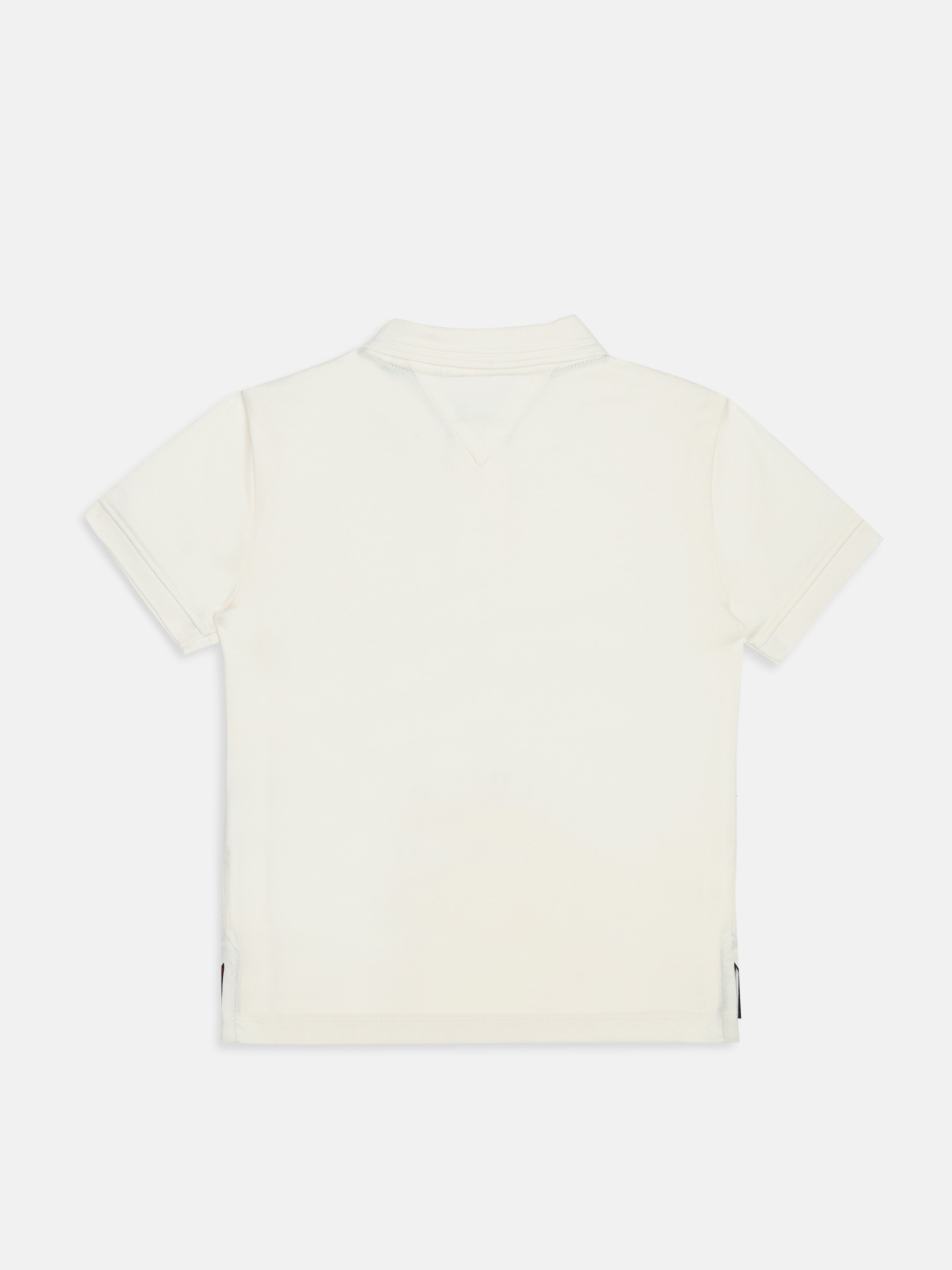Boys White Signature Logo Polo T-Shirt