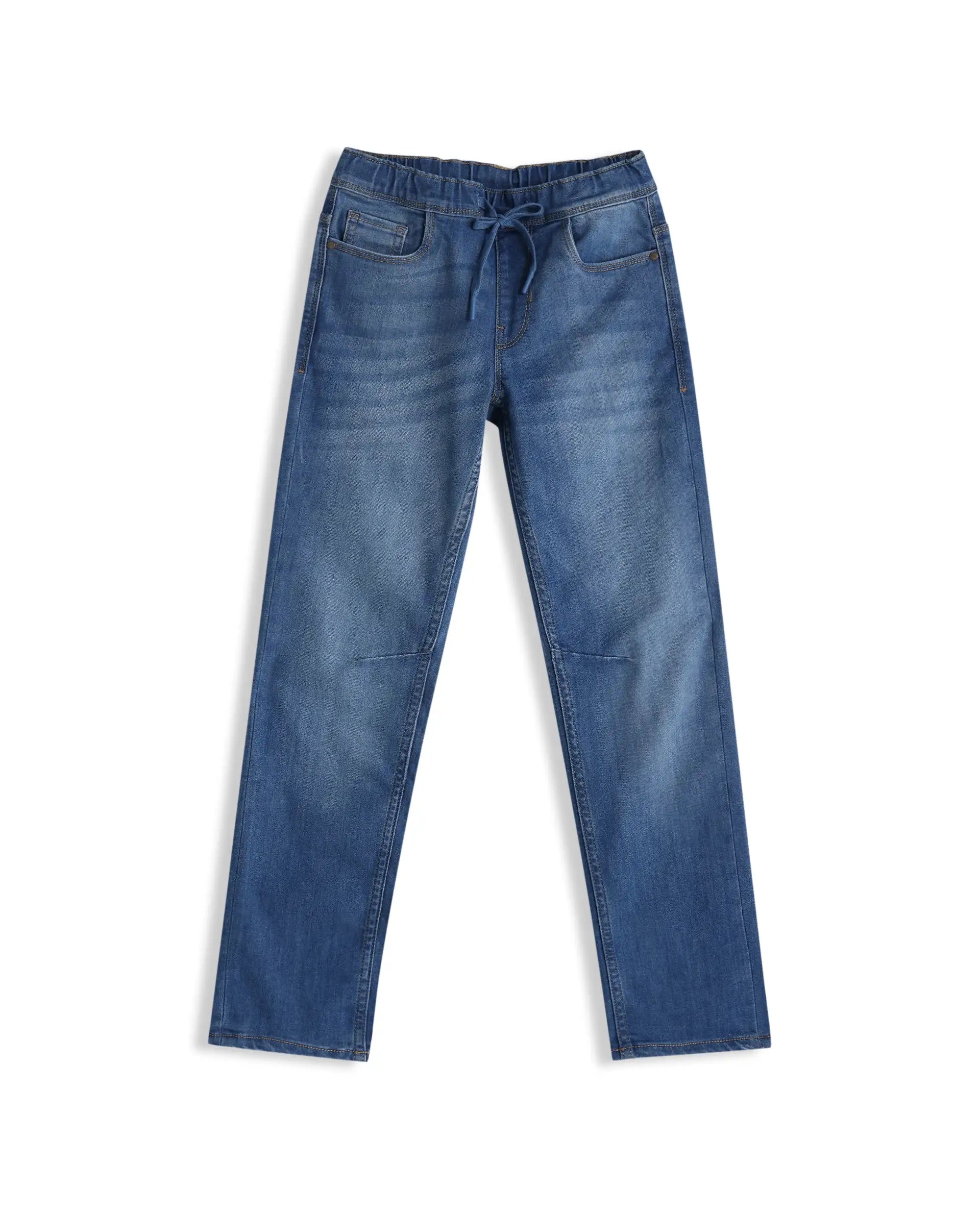 Rare Ones Boys Light Blue Pull-On Regular Fit Jeans