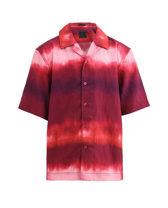 Rare Ones Boys Red Viscose Blend Boxy Fit Shirt