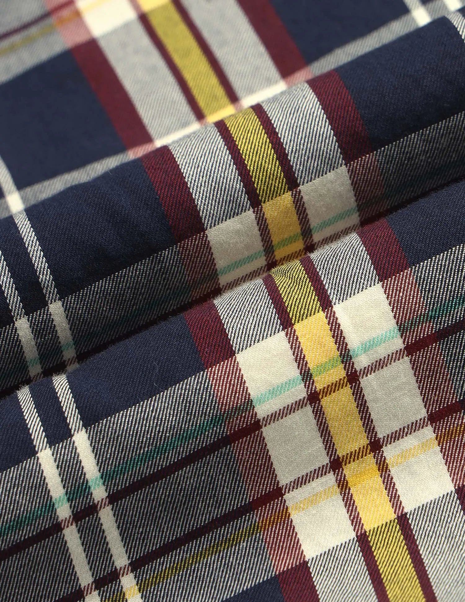 Boys Navy Plaid Checked Cotton Shirt – Regular Fit