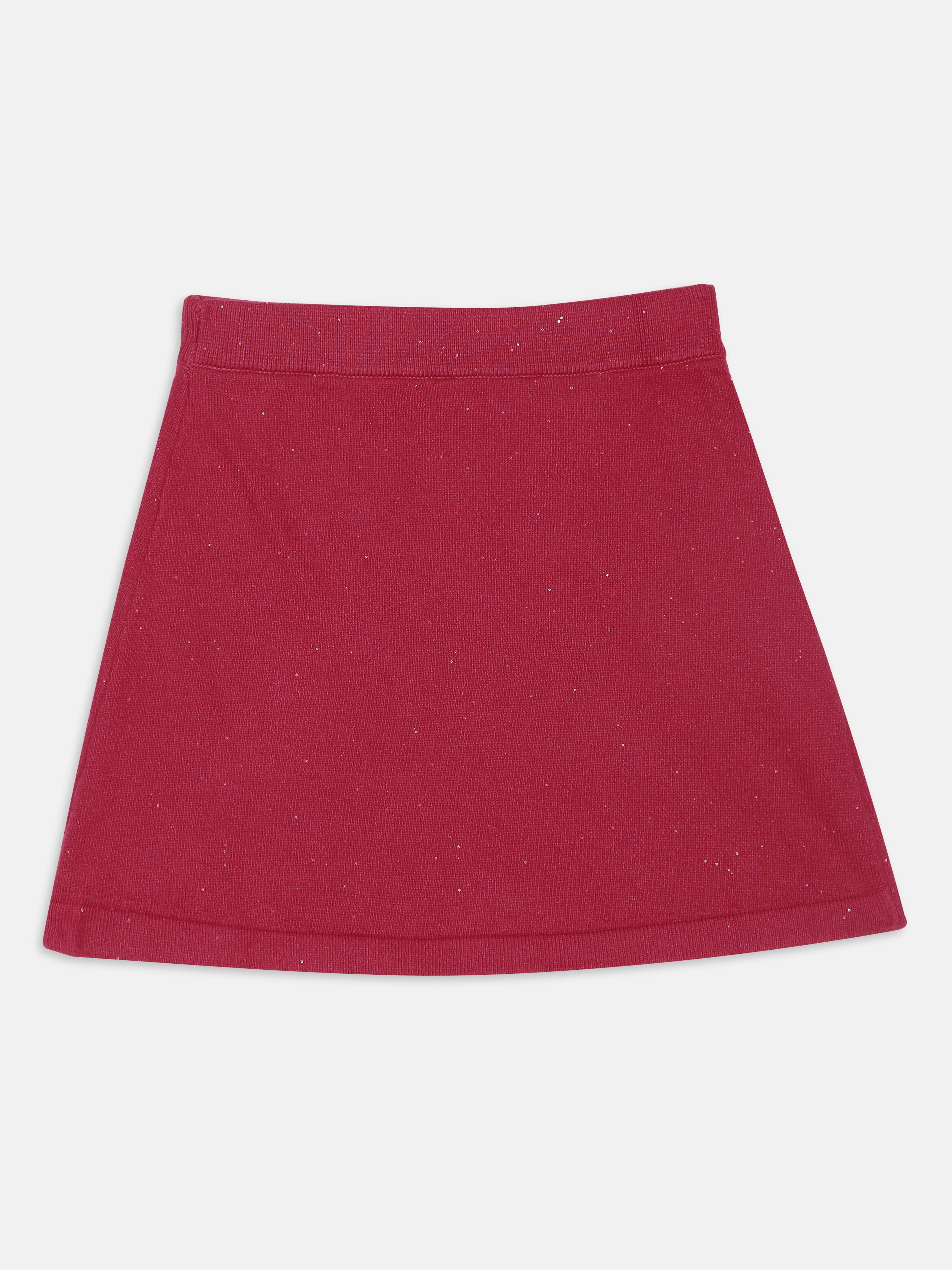 Girls Red Organic Cotton Blend Casual Elasticated Bottom