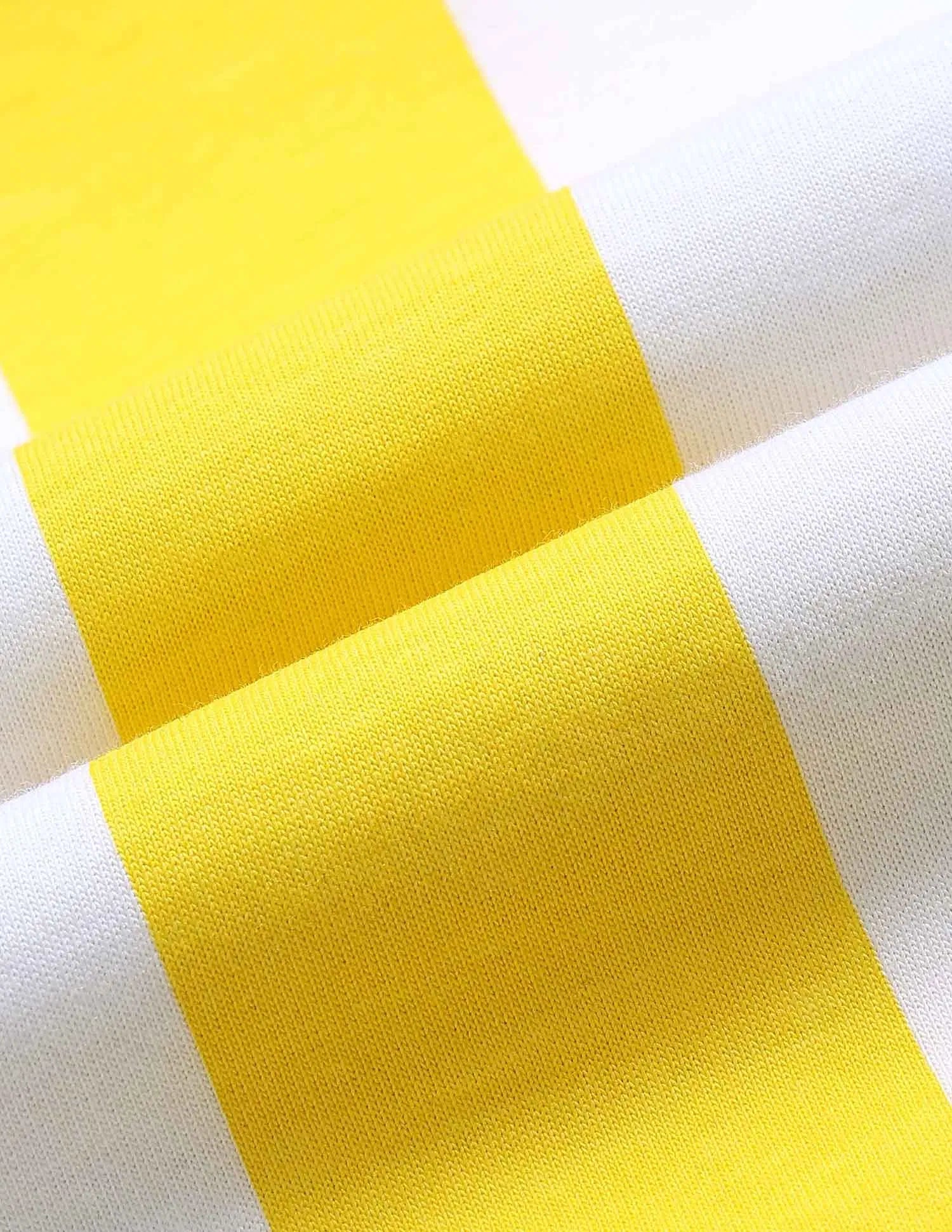 Boys Yellow Vertical Striped Cotton T-Shirt – Regular Fit