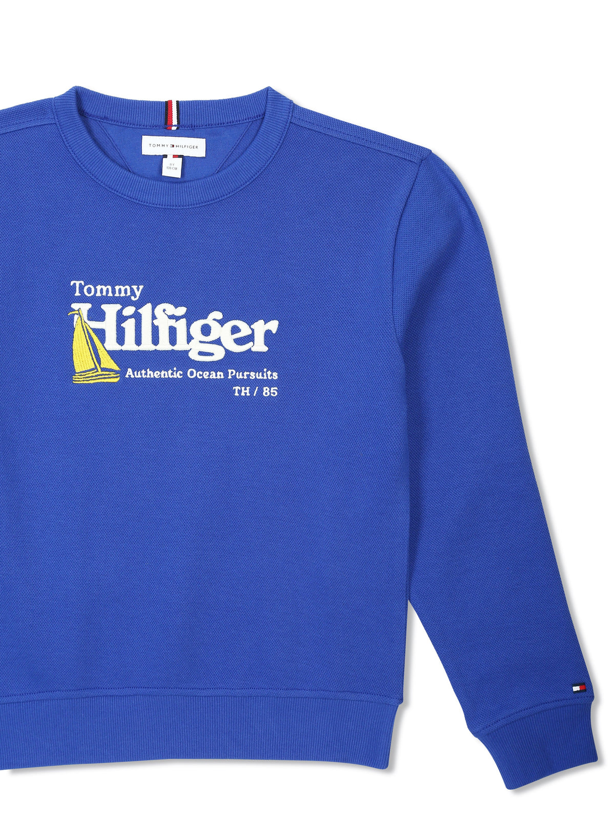 Logo Blue Regenerative Cotton Sweatshirt for Boys